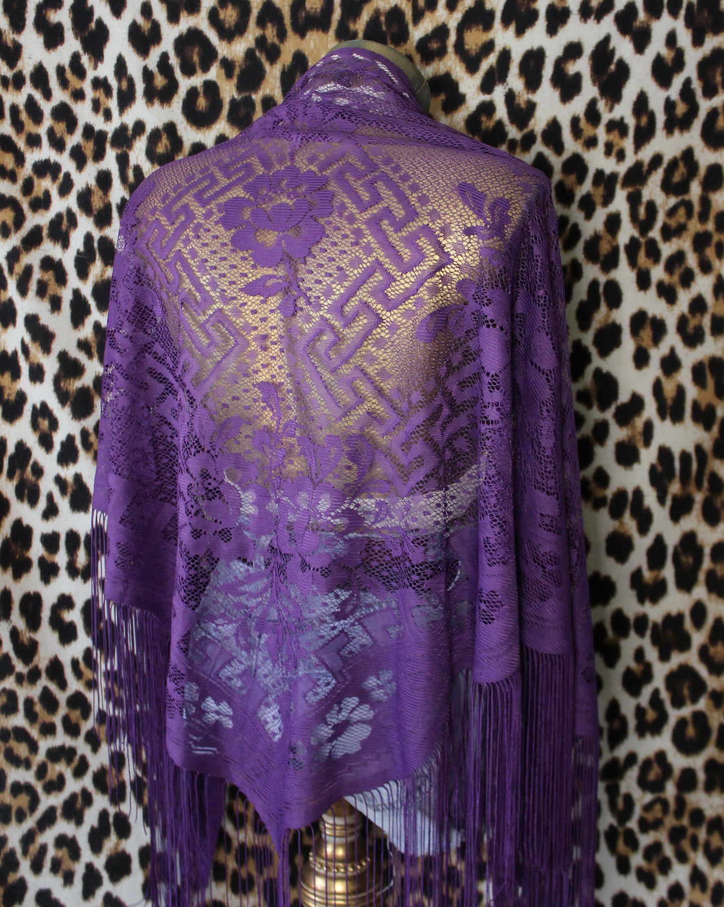 PURPLE HAZE EMBROIDERED SHAWL