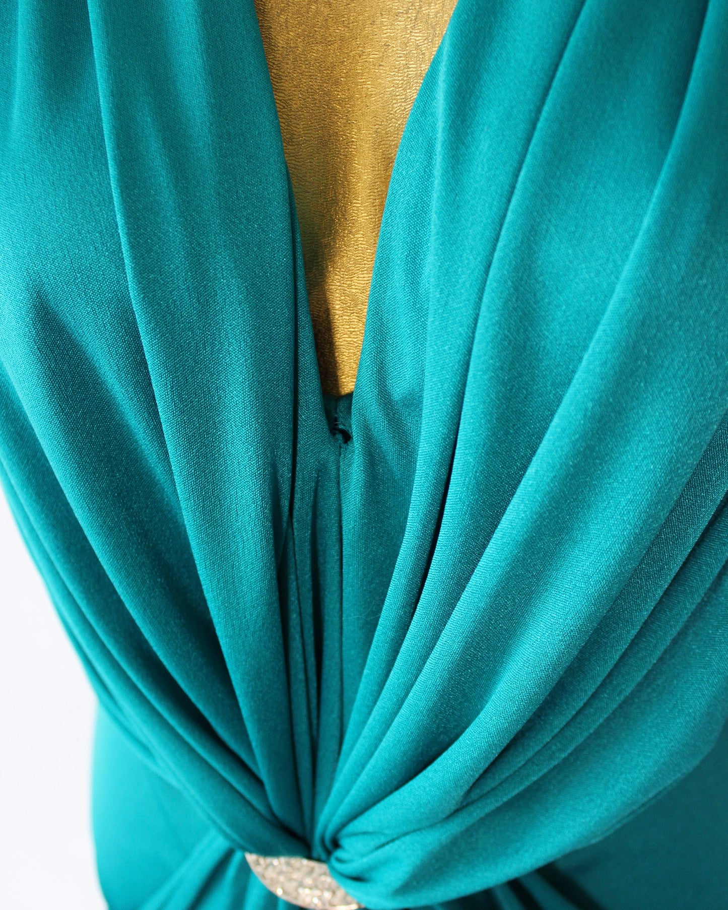 VTG 80s TEAL DRESS