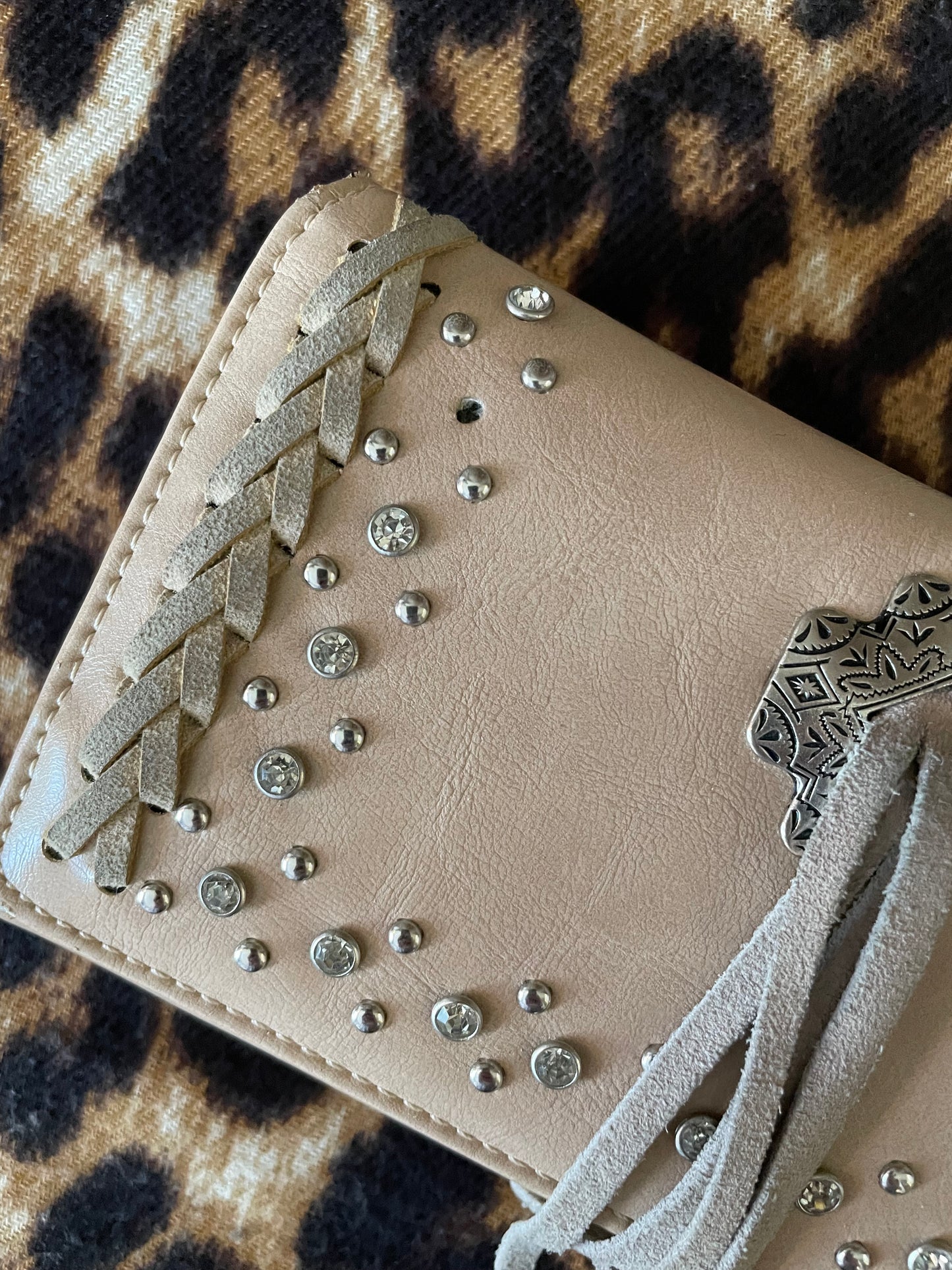 WESTERN RHINESTONE FRINGE WALLET