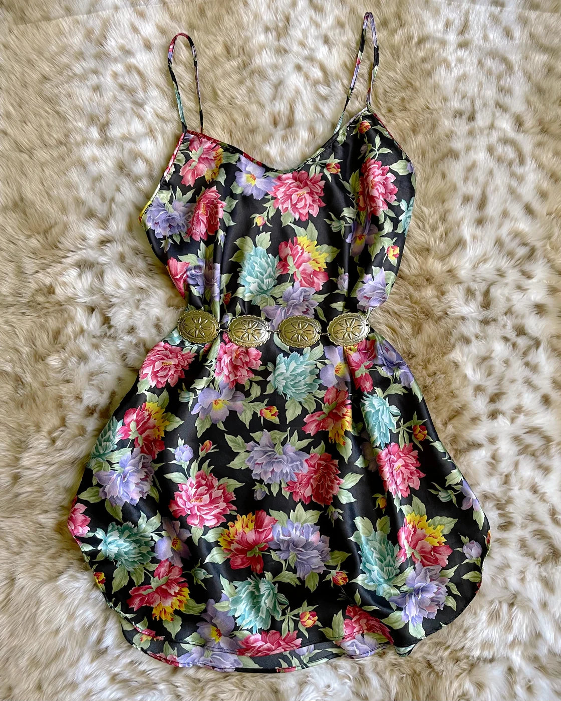 VINTAGE FLORAL SLIP DRESS