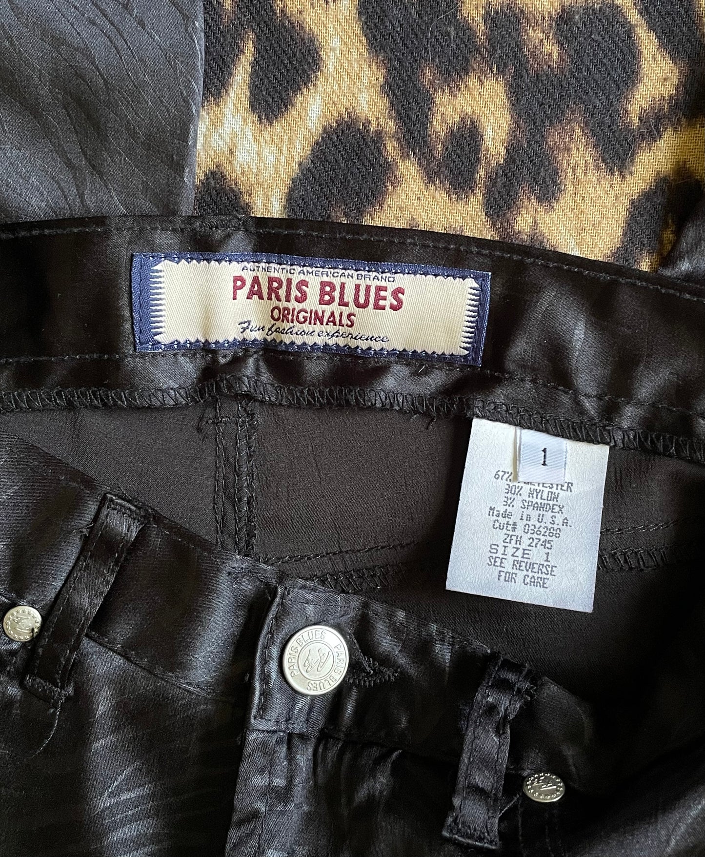 VINTAGE PARIS BLUES ZEBRA FLARES