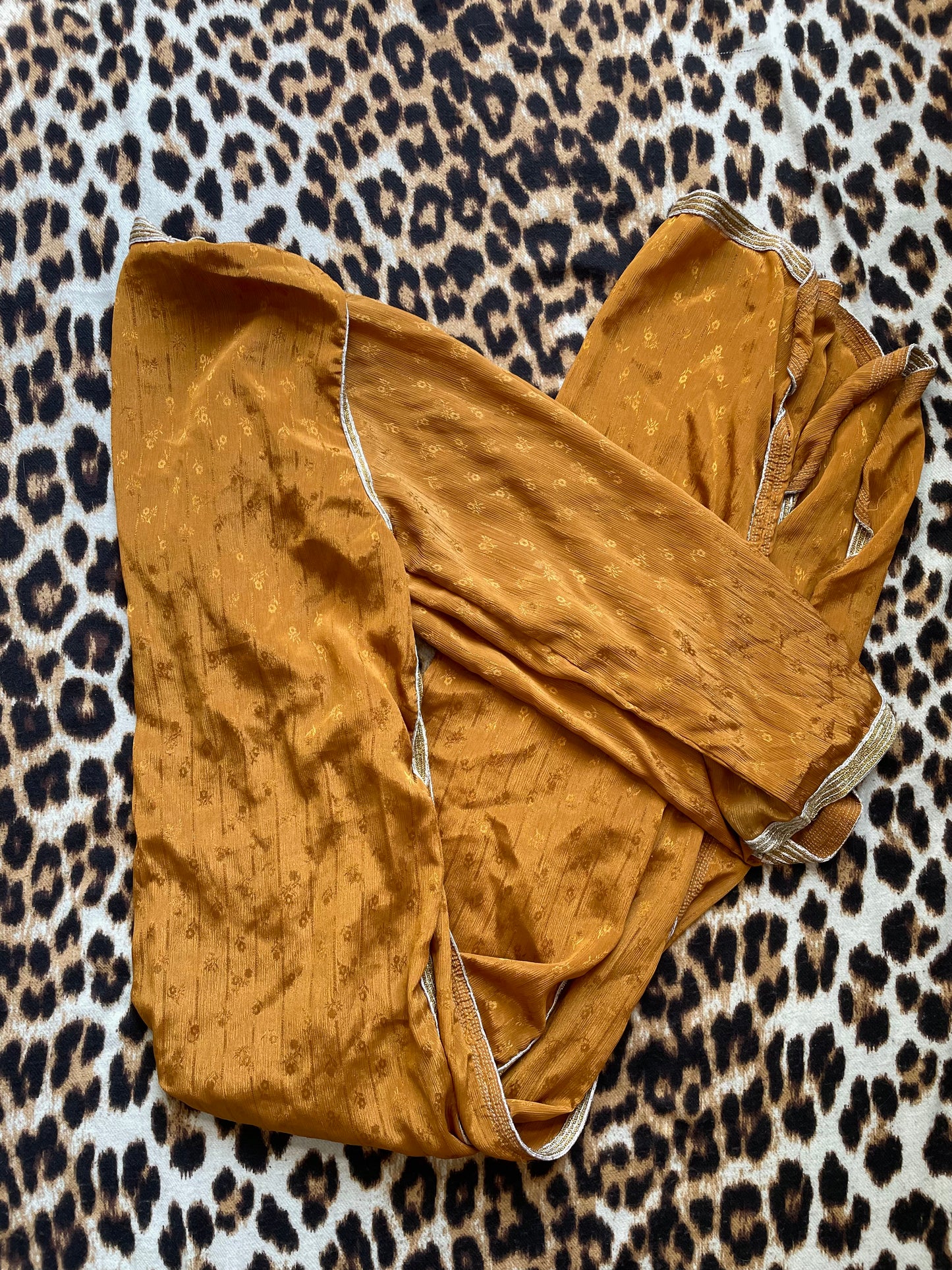 FLOOR-LENGTH MARIGOLD KIMONO
