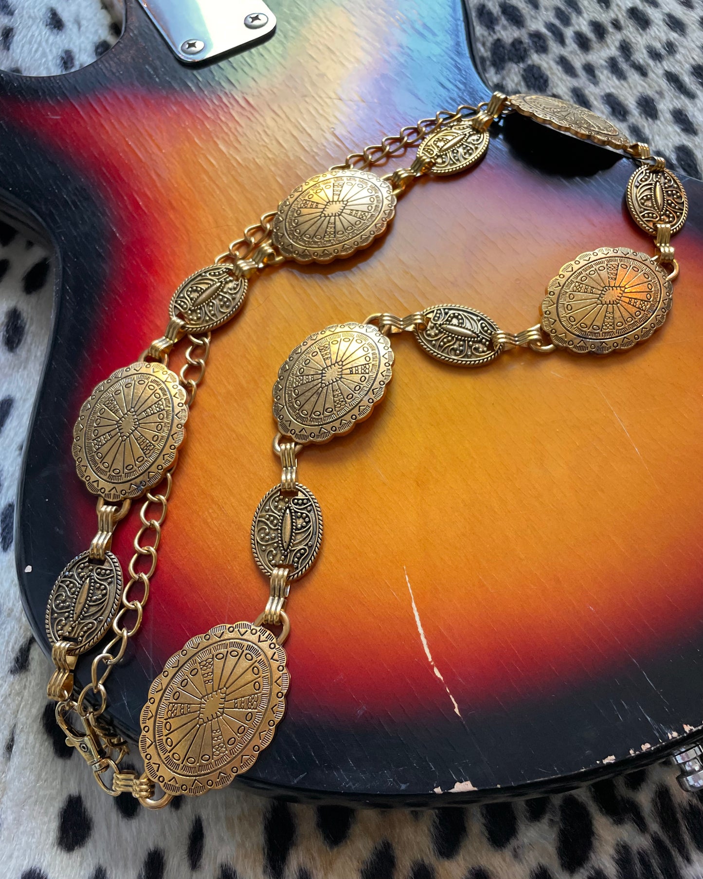 GOLD CONCHO BELT