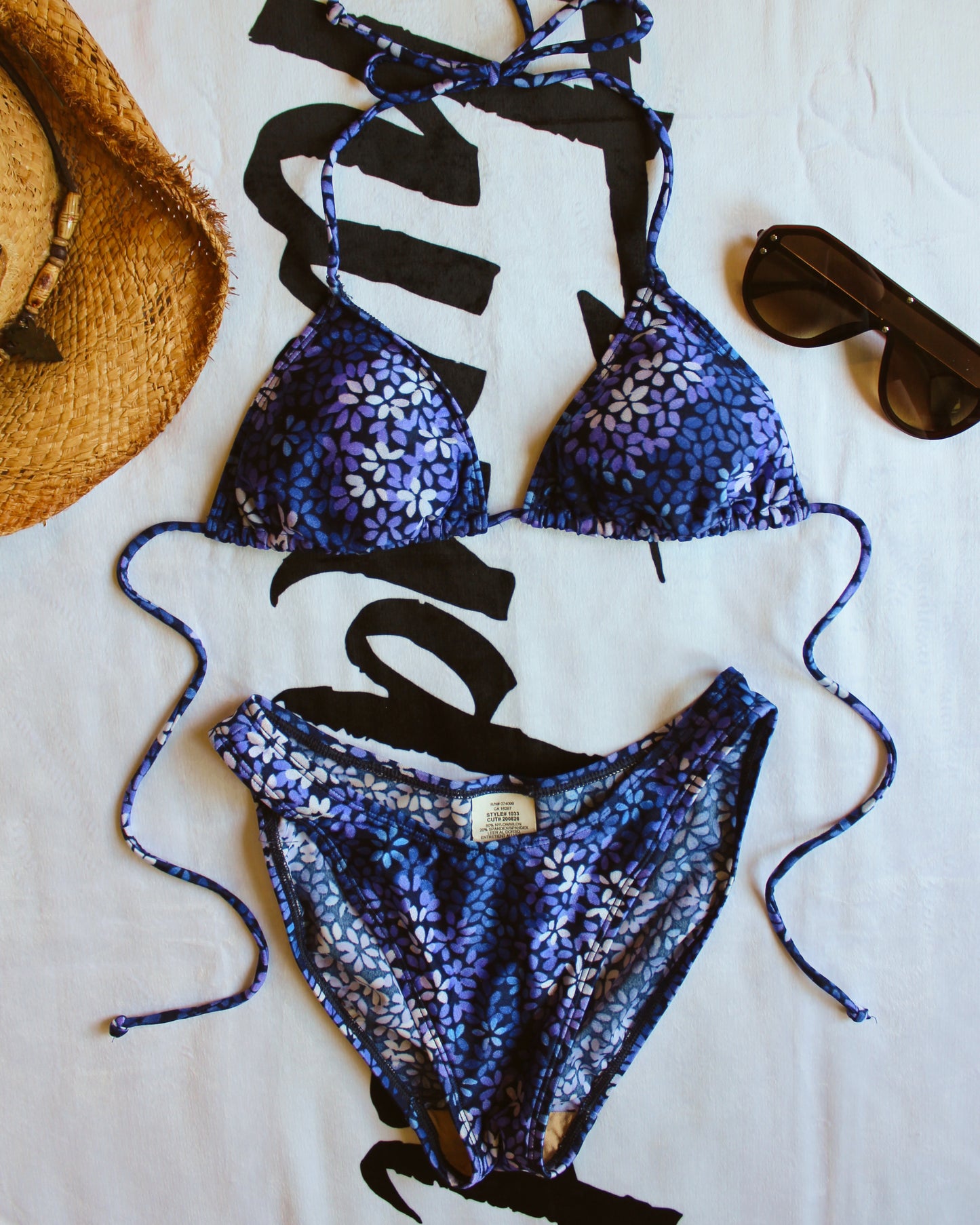 VINTAGE 90S PURPLE FLORAL BIKINI