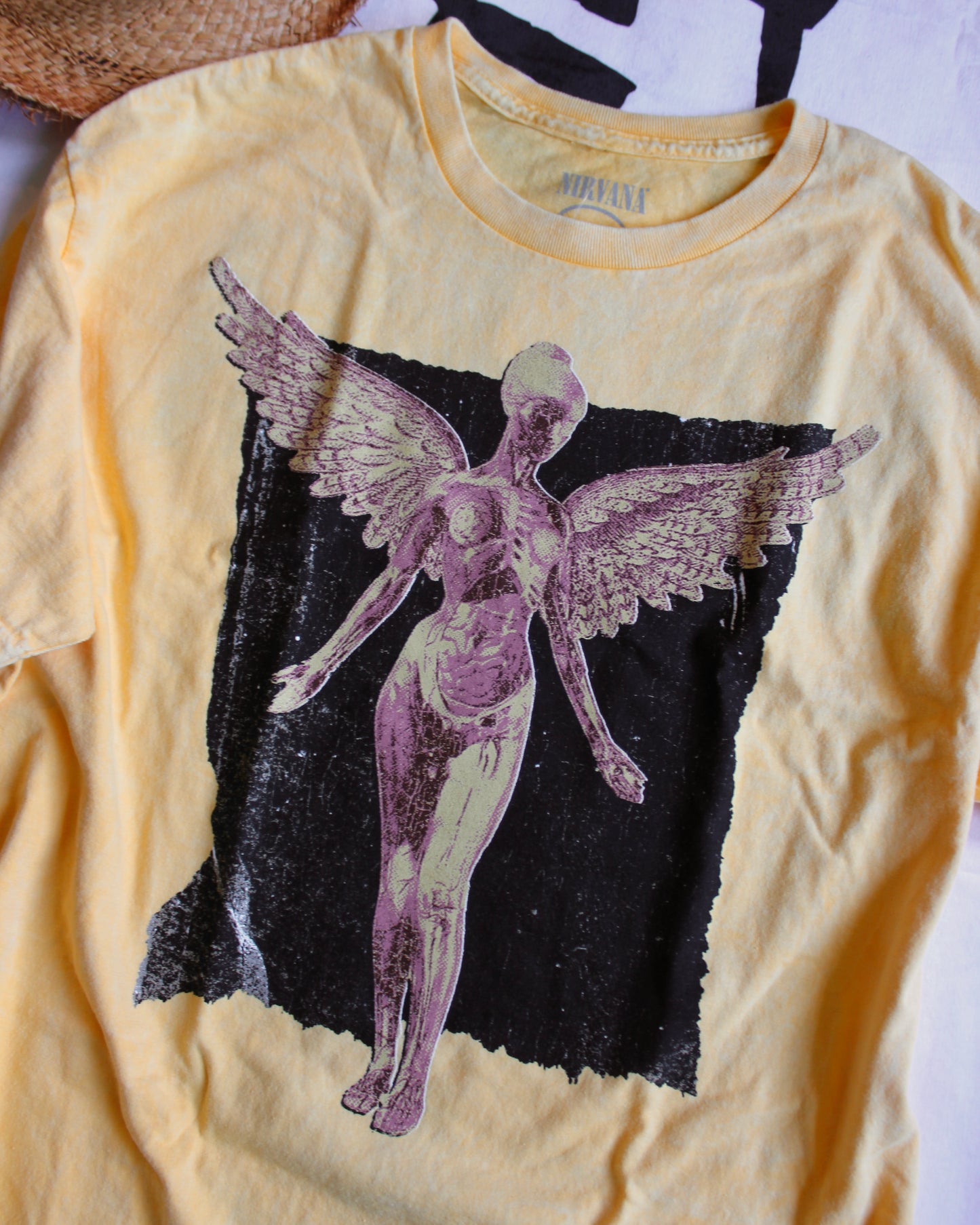 YELLOW NIRVANA IN UTERO TEE