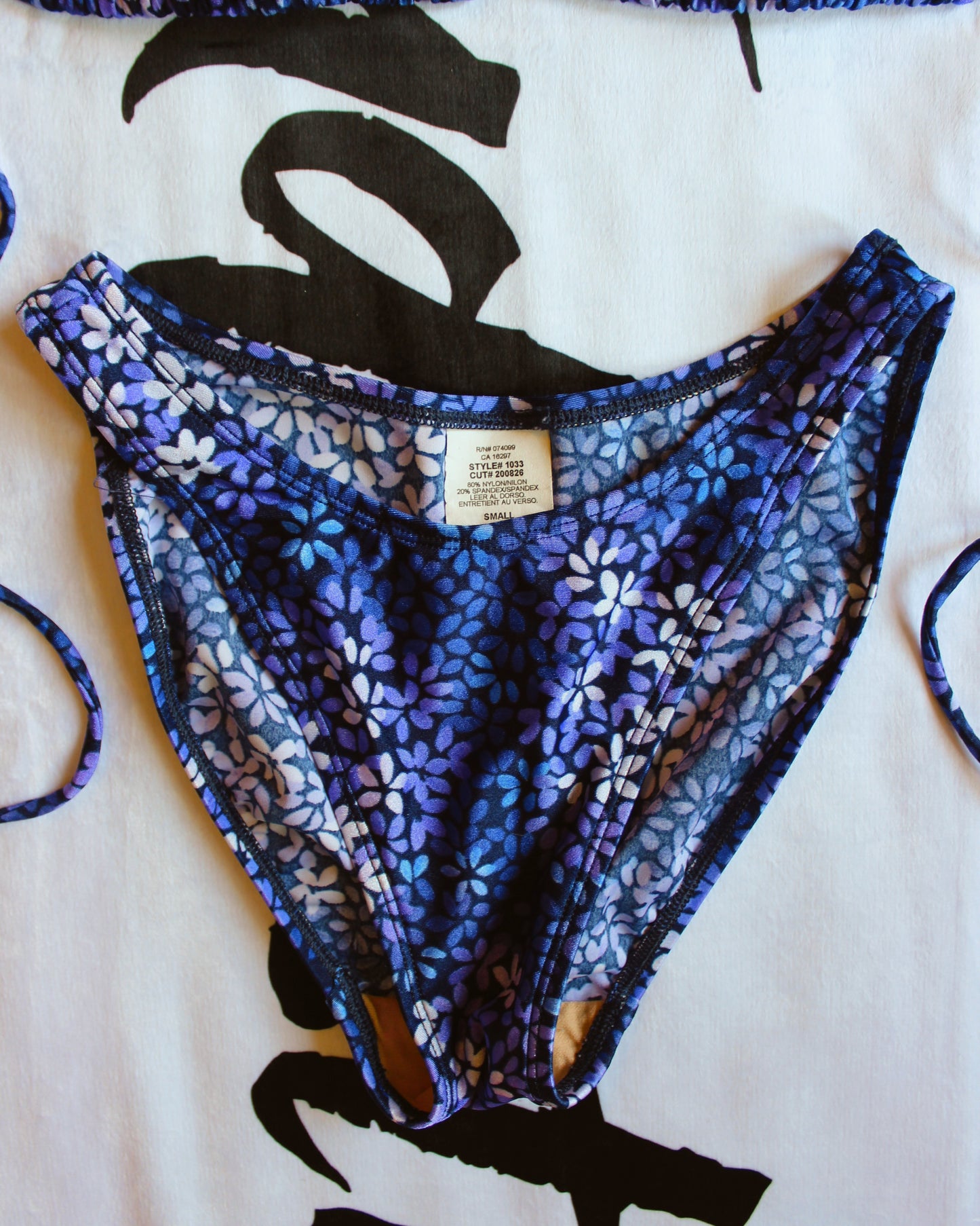 VINTAGE 90S PURPLE FLORAL BIKINI