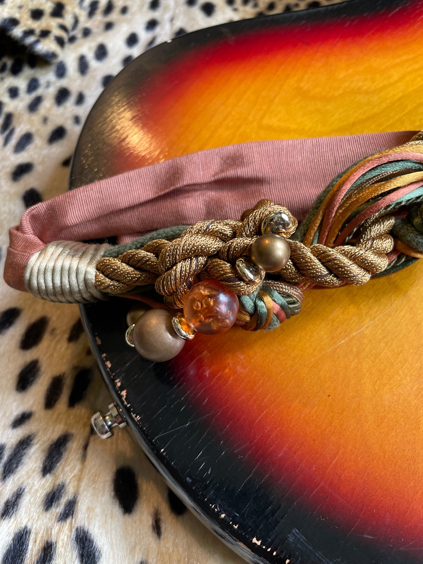 VINTAGE WOVEN BEADED BELT