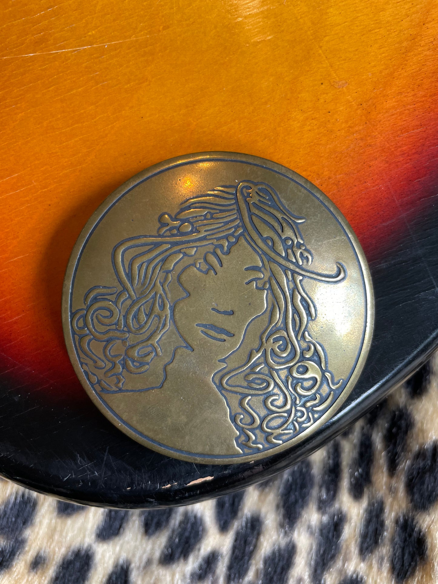 VINTAGE MEDUSA BRASS BUCKLE