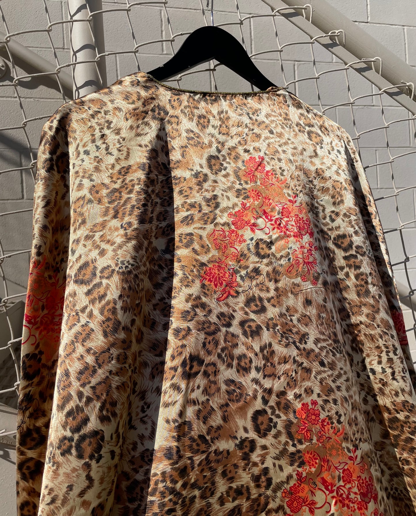 CHEETAH/FLORAL MUUMUU DRESS