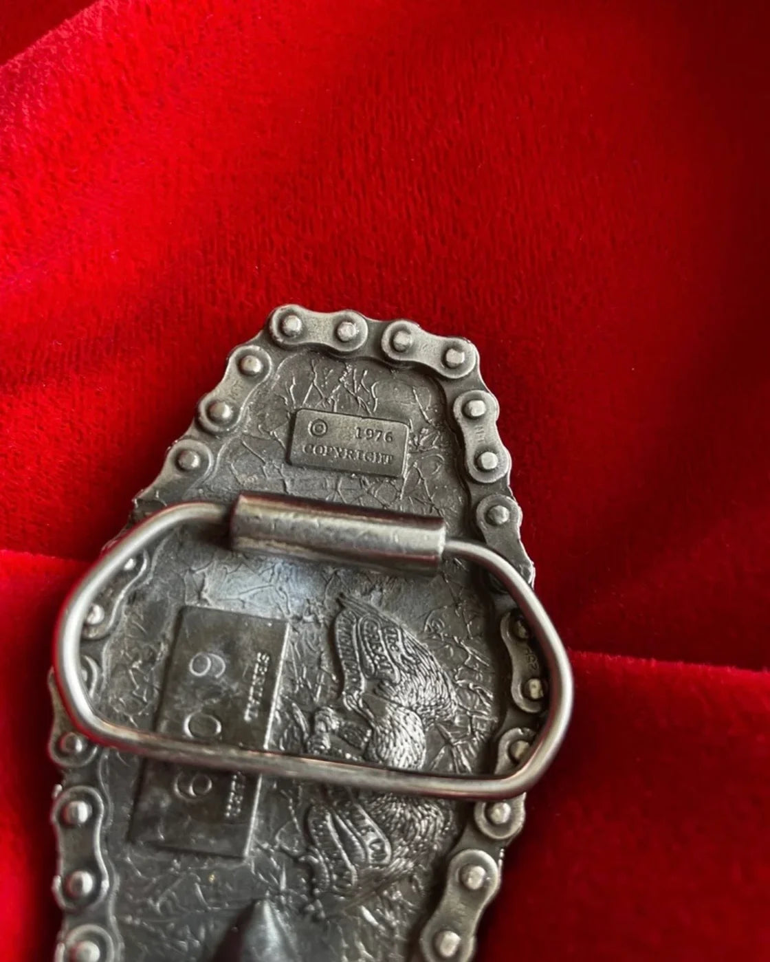 VINTAGE 1976 GOLD WING BELT BUCKLE
