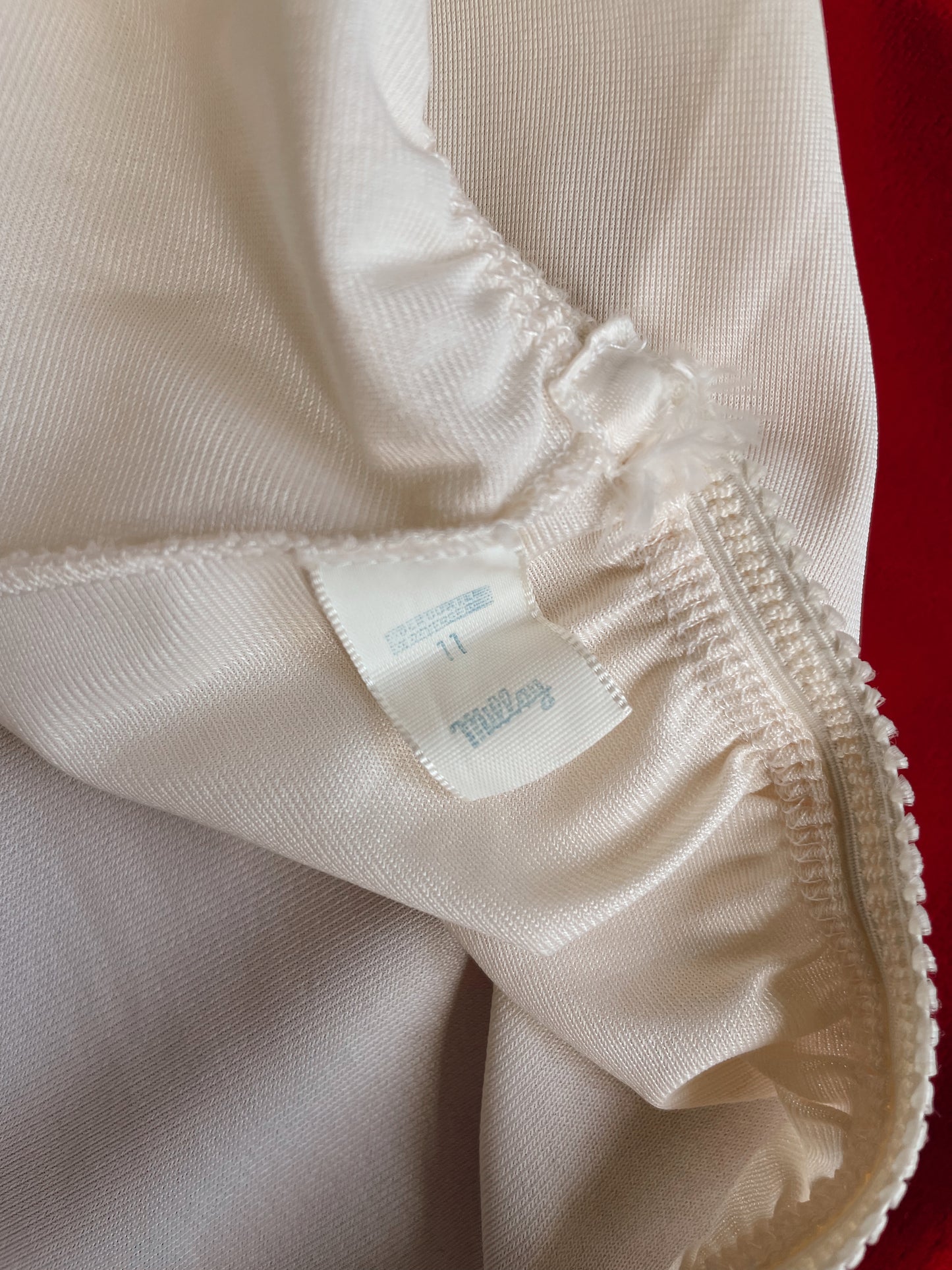 VINTAGE CREAM SLIP SKIRT
