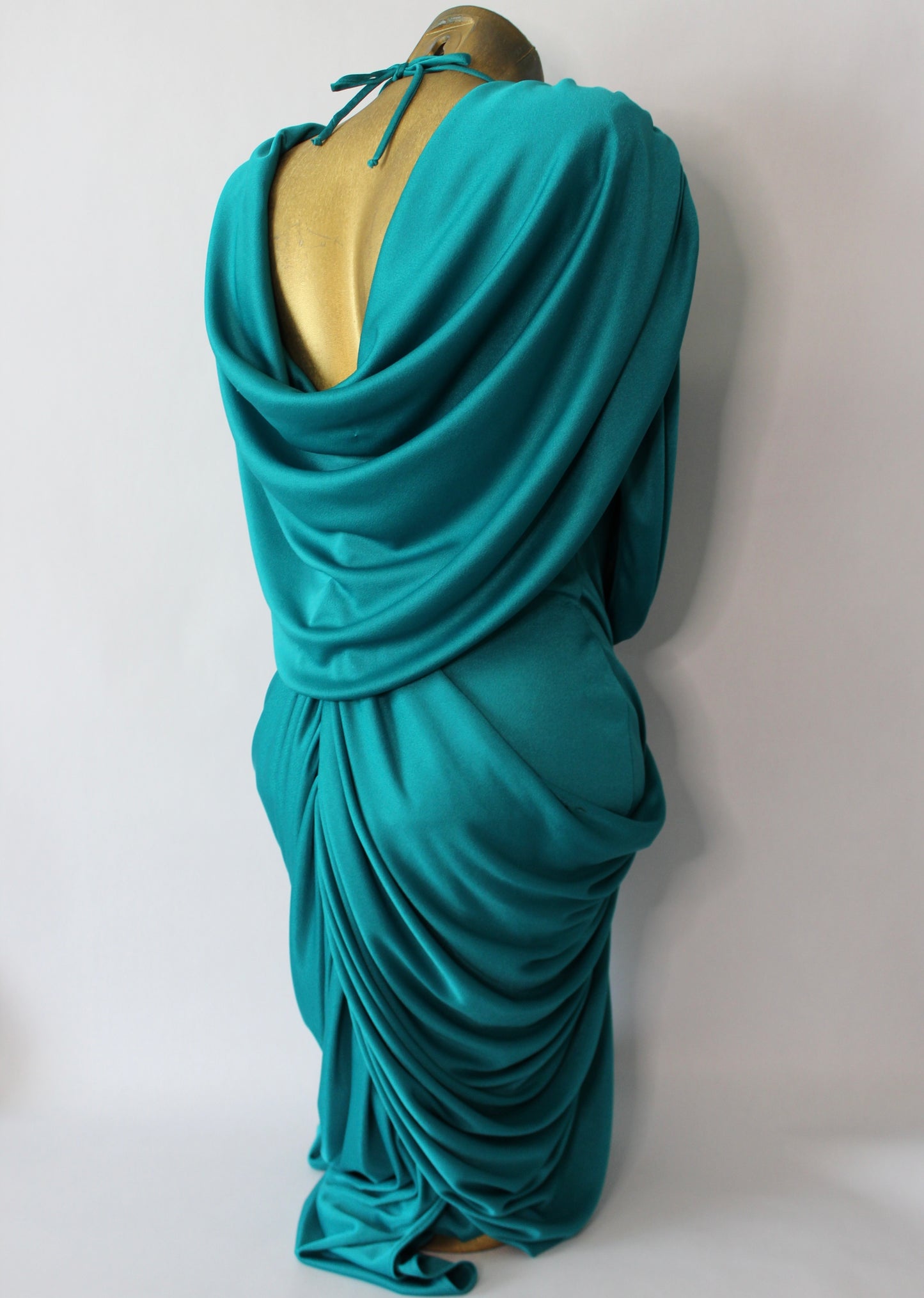 VTG 80s TEAL DRESS