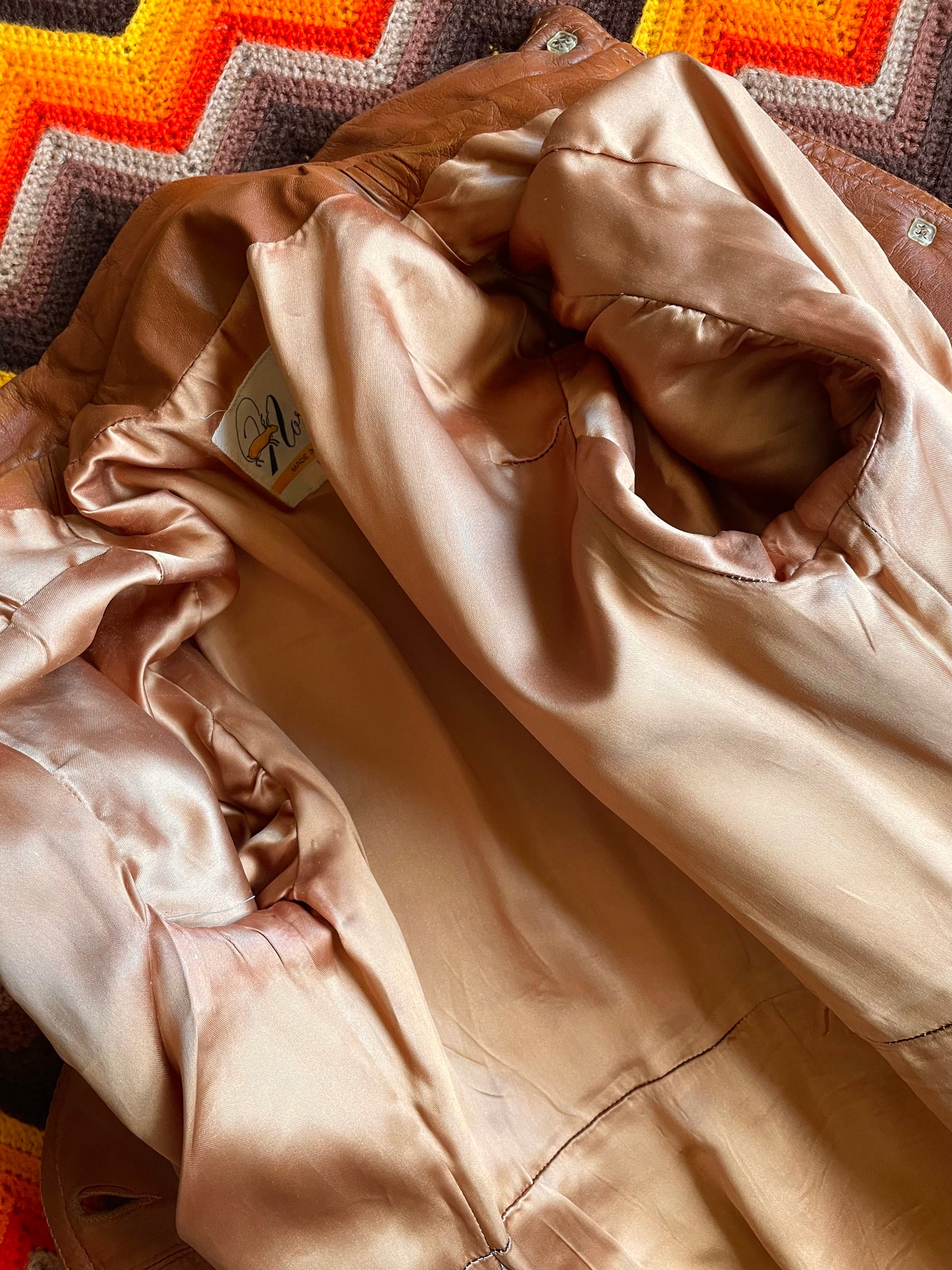 VINTAGE 70s LEATHER TRENCH