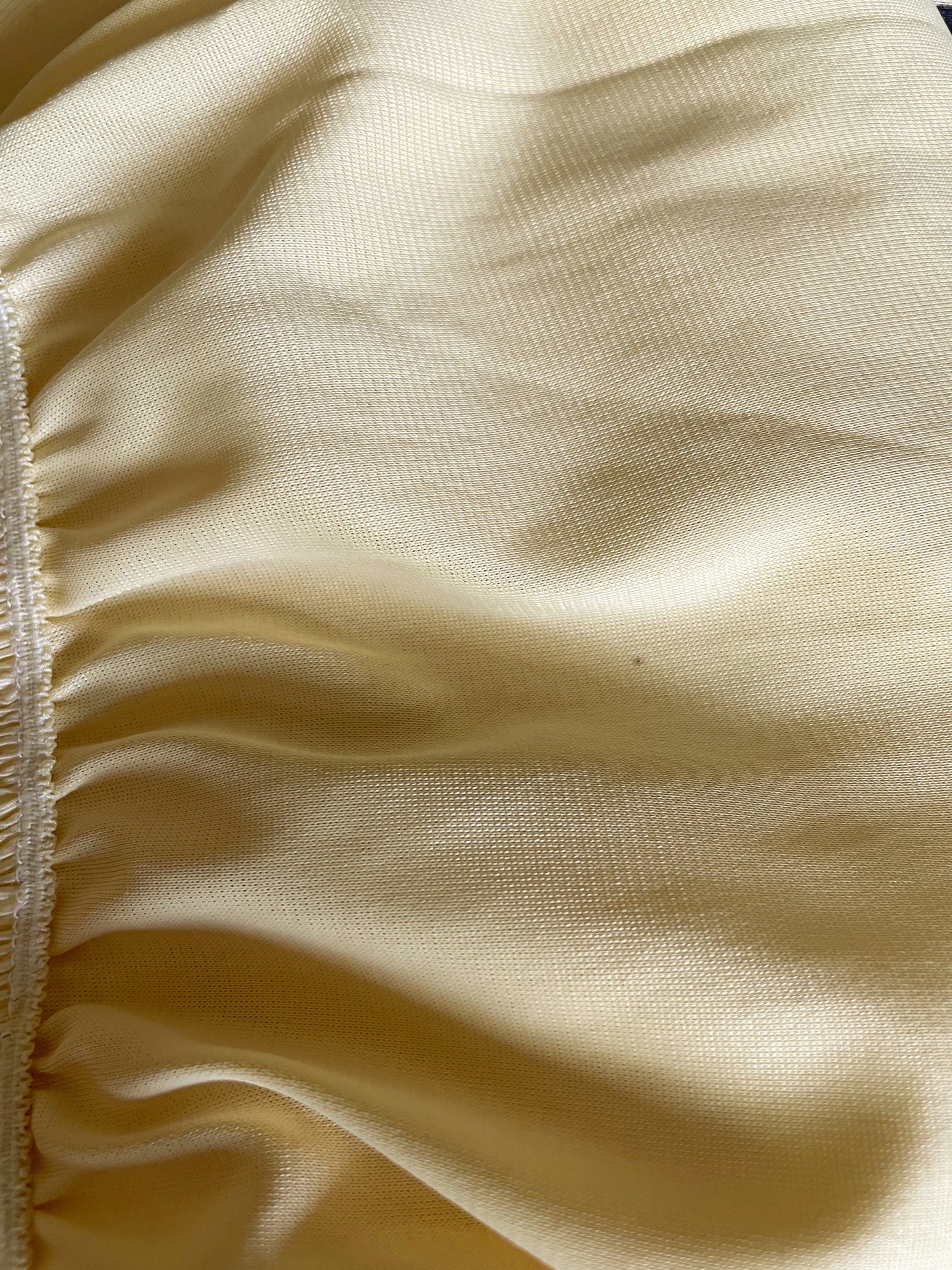 YELLOW LITTLE ROSE SLIP SKIRT