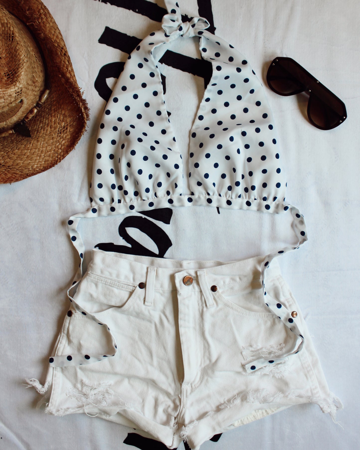 VINTAGE POLKA DOT HALTER