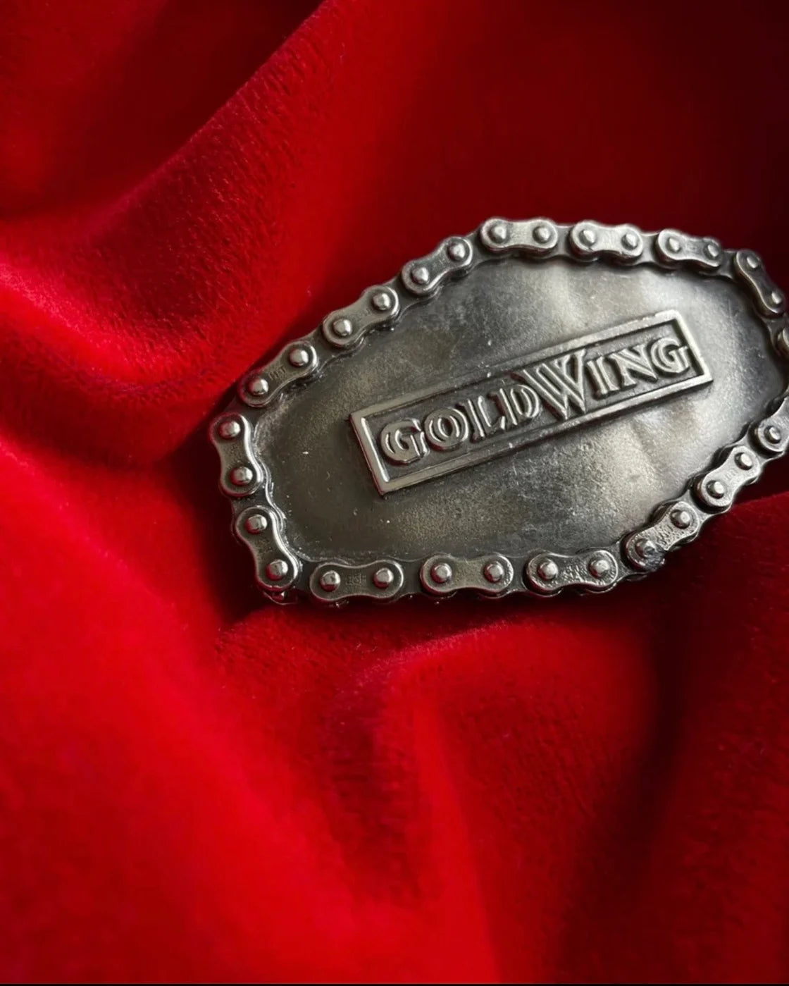 VINTAGE 1976 GOLD WING BELT BUCKLE