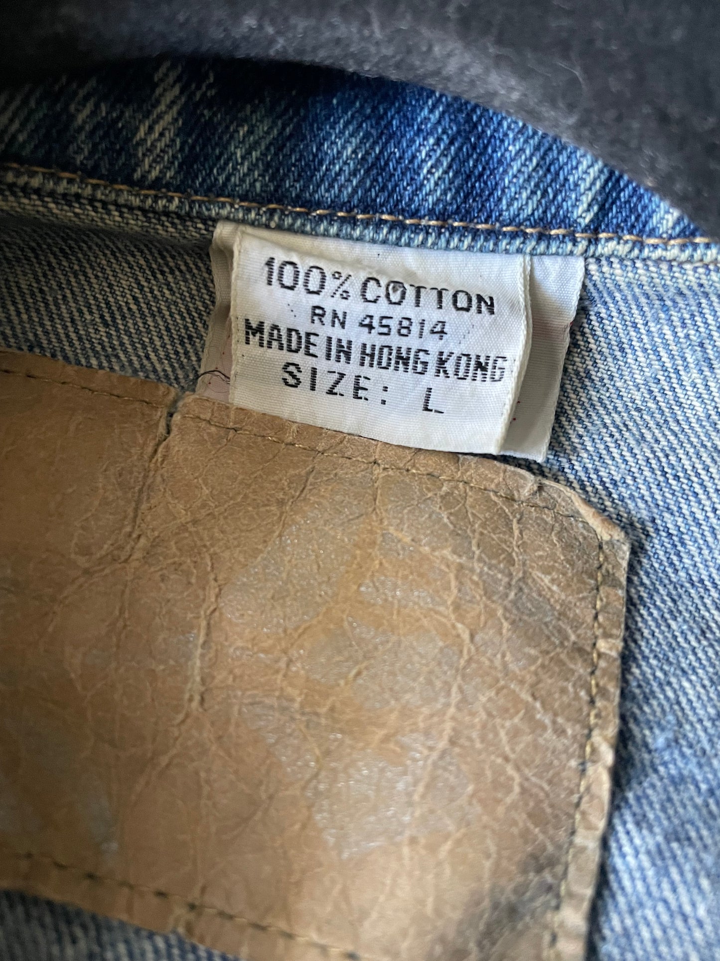 VINTAGE DISTRESSED ACID WASH DENIM JACKET