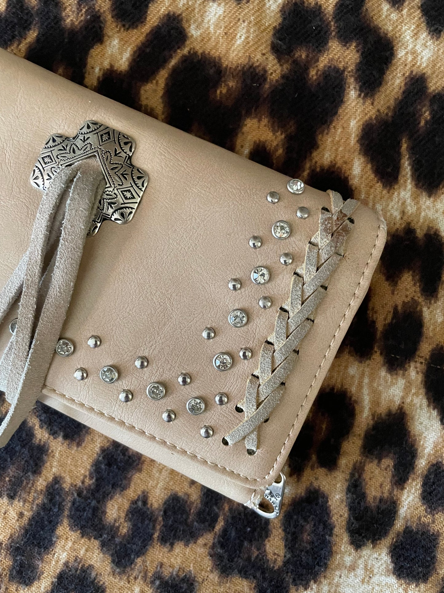 WESTERN RHINESTONE FRINGE WALLET