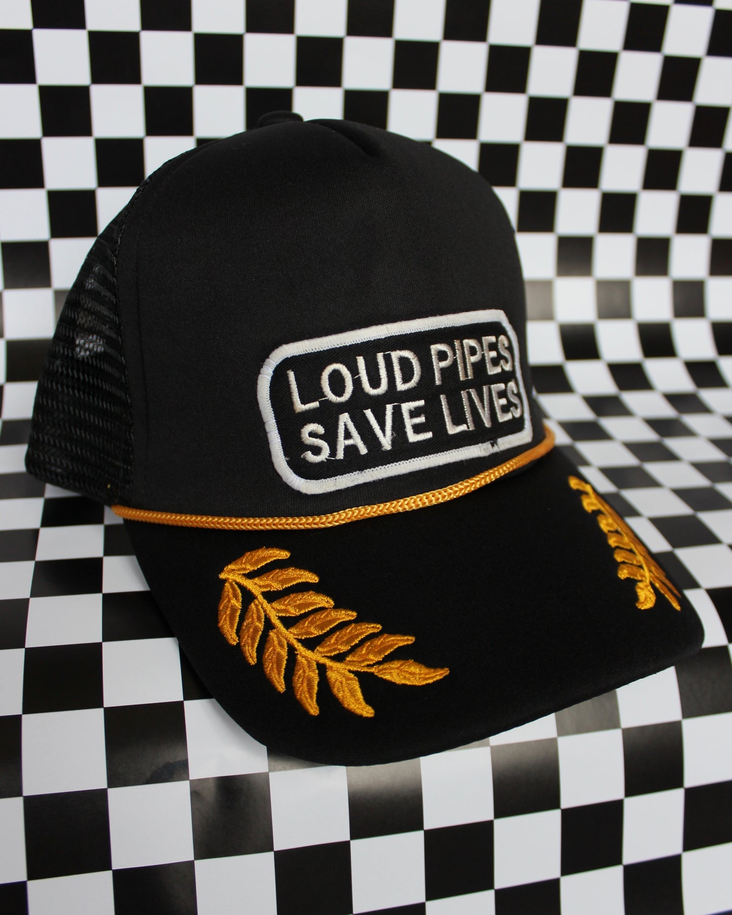 LOUD PIPES SAVE LIVES TRUCKER HAT
