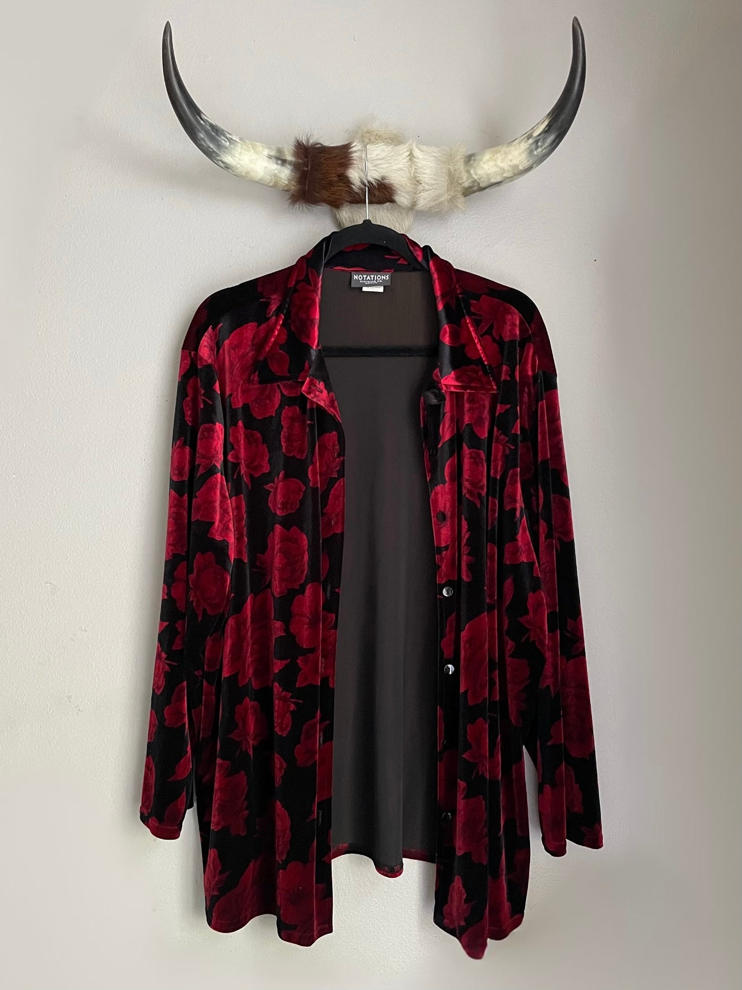 VINTAGE VELOUR ROSE SHACKET