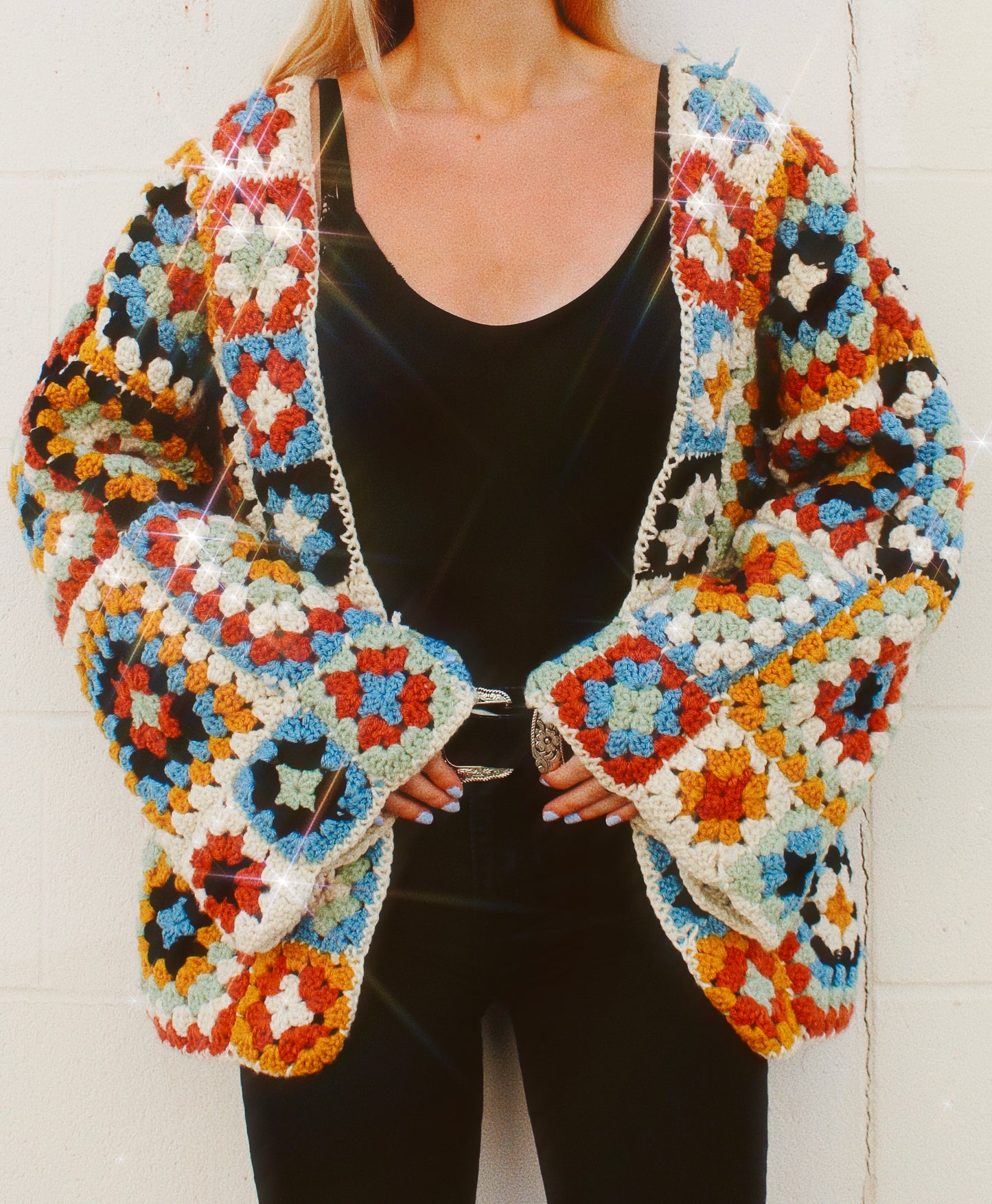 HANDMADE CROCHET PATCHWORK JACKET