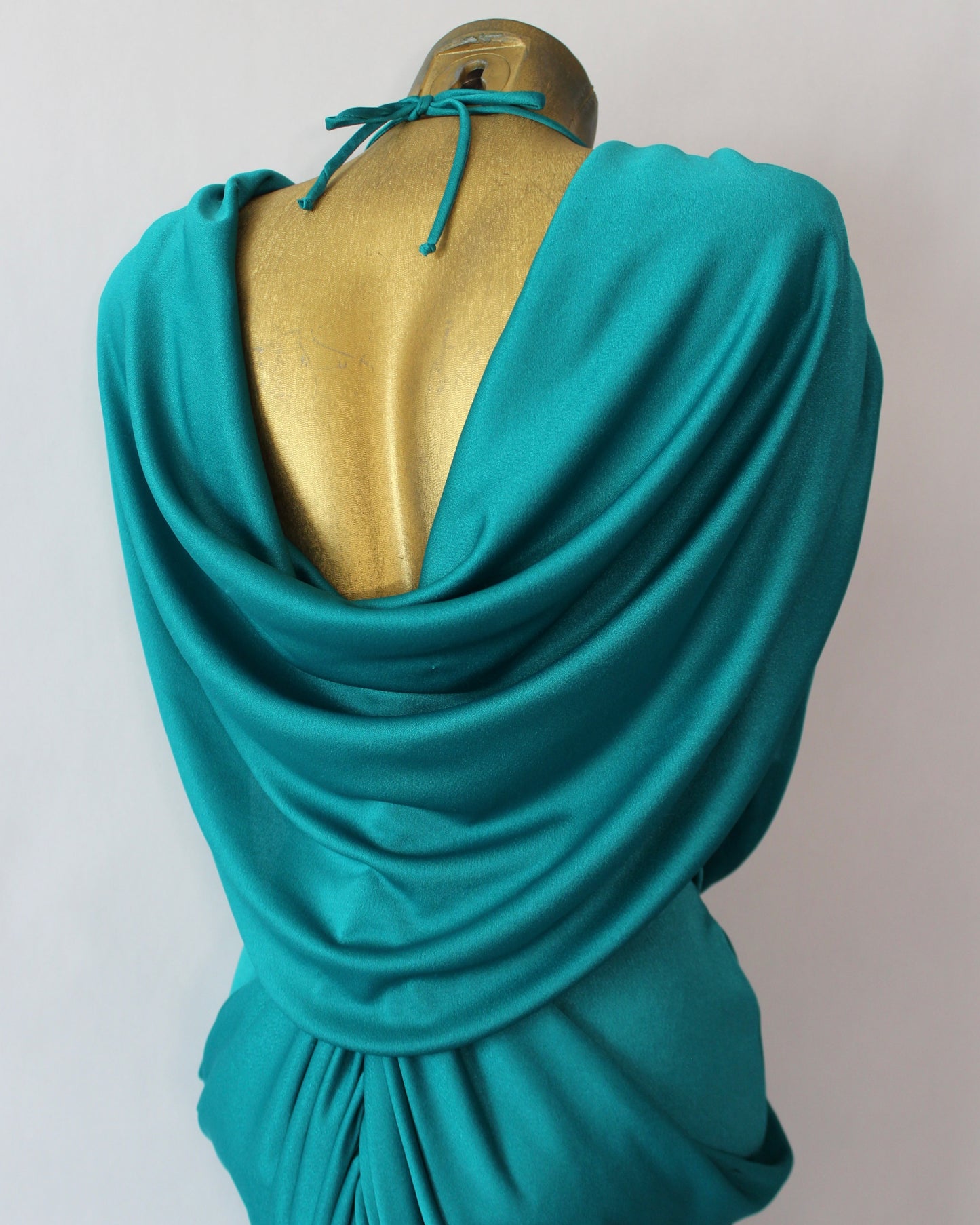 VTG 80s TEAL DRESS