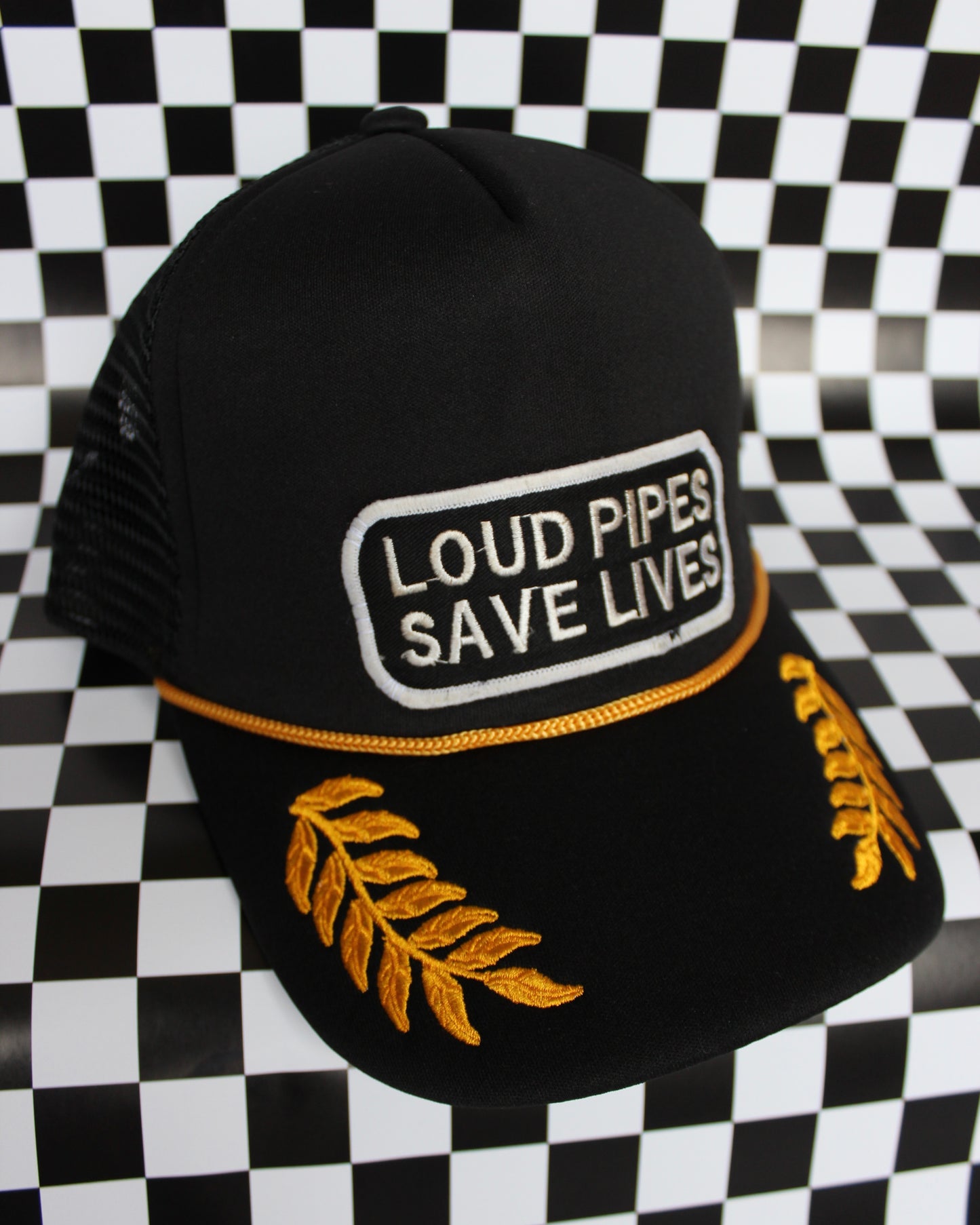 LOUD PIPES SAVE LIVES TRUCKER HAT