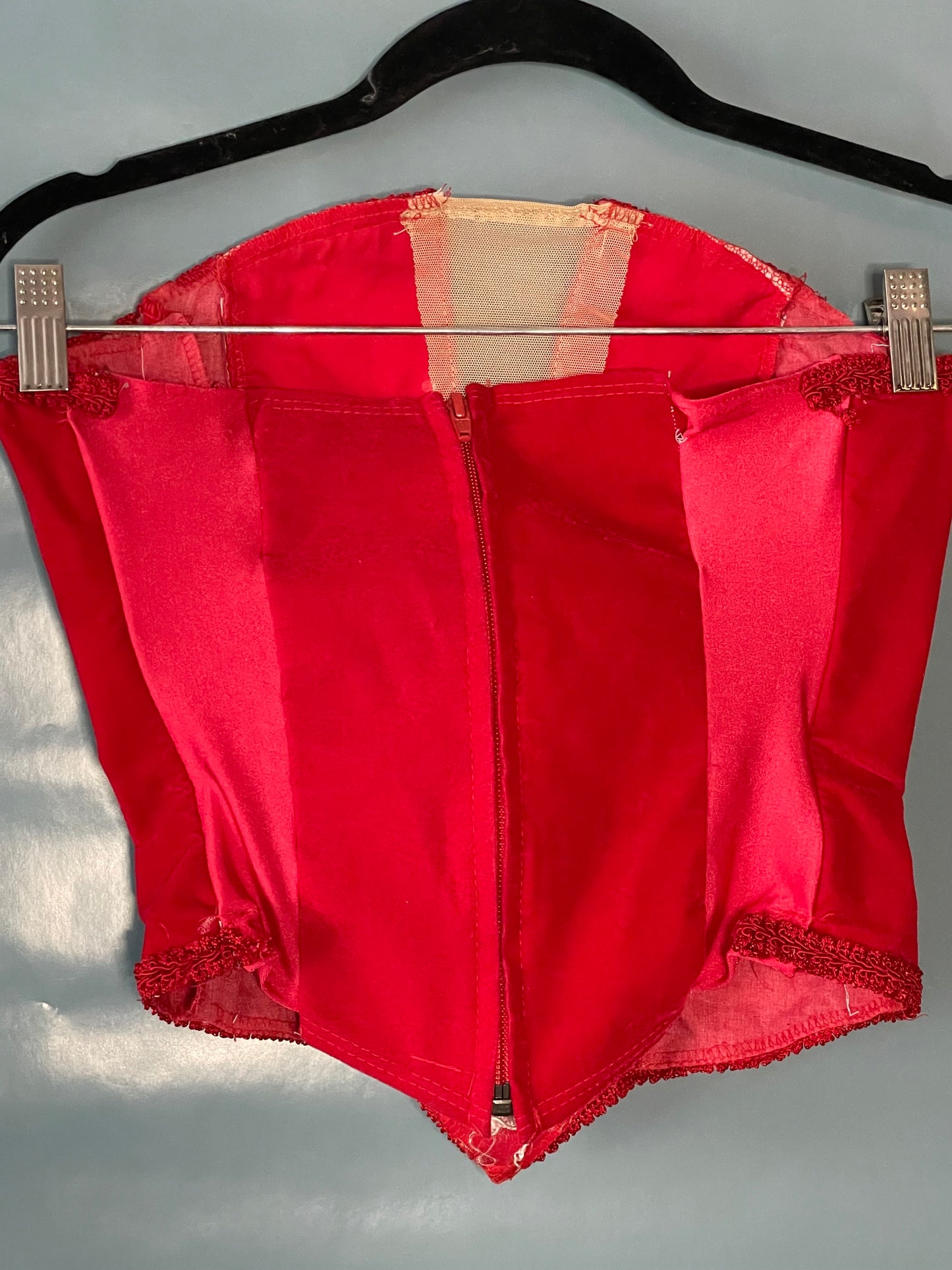 RED RHINESTONE BUSTIER