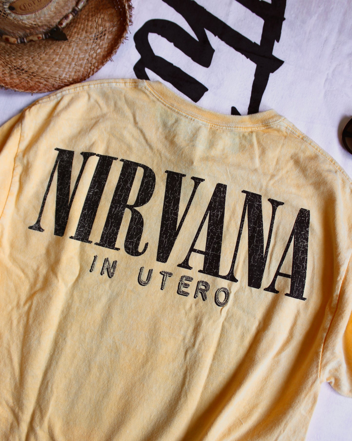 YELLOW NIRVANA IN UTERO TEE