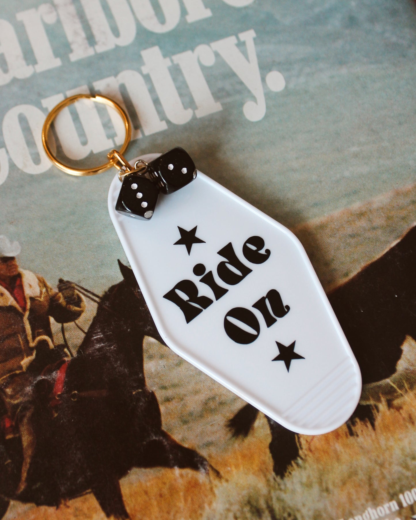 RIDE ON MOTEL KEYCHAIN