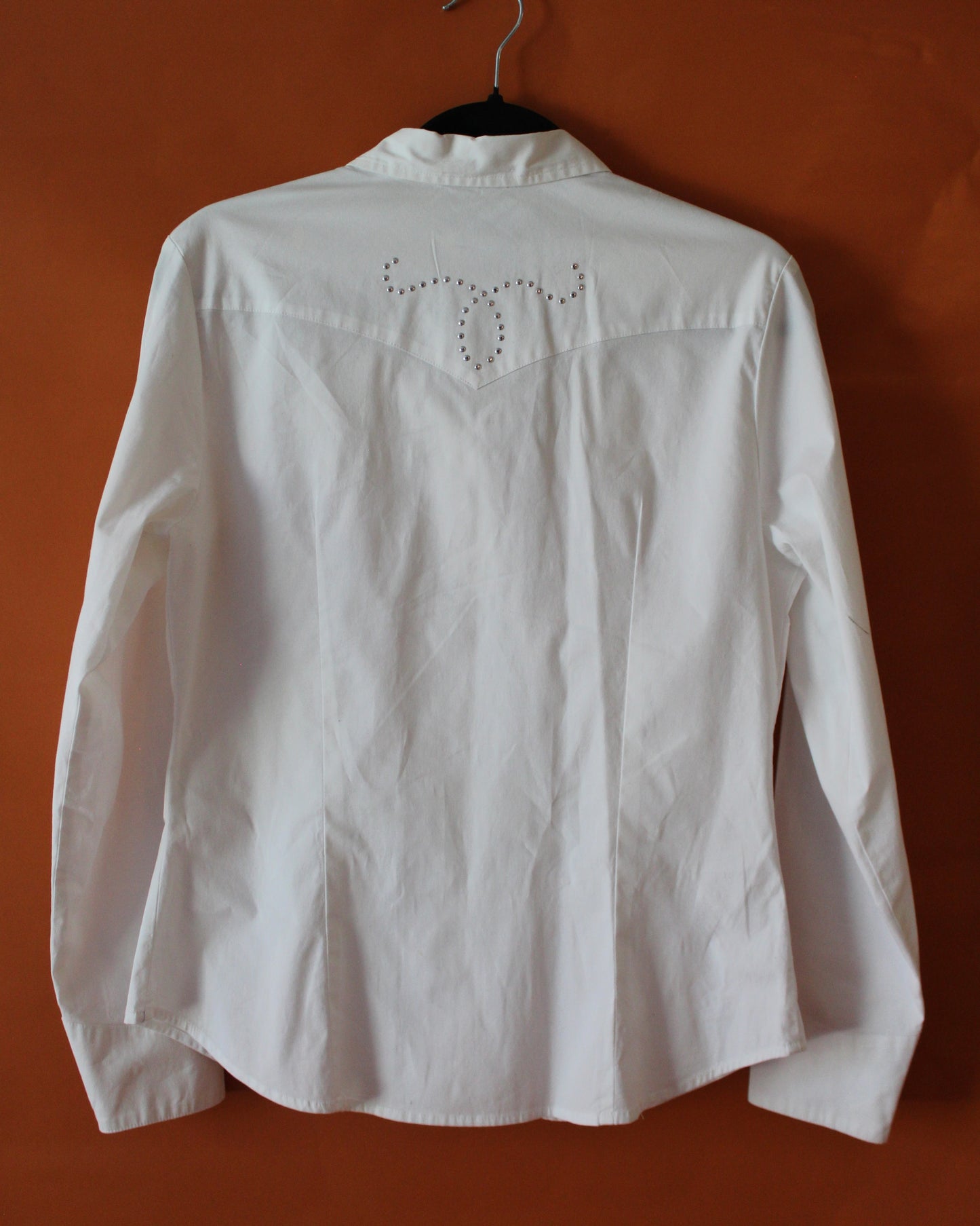 WHITE WESTERN BUTTON-UP