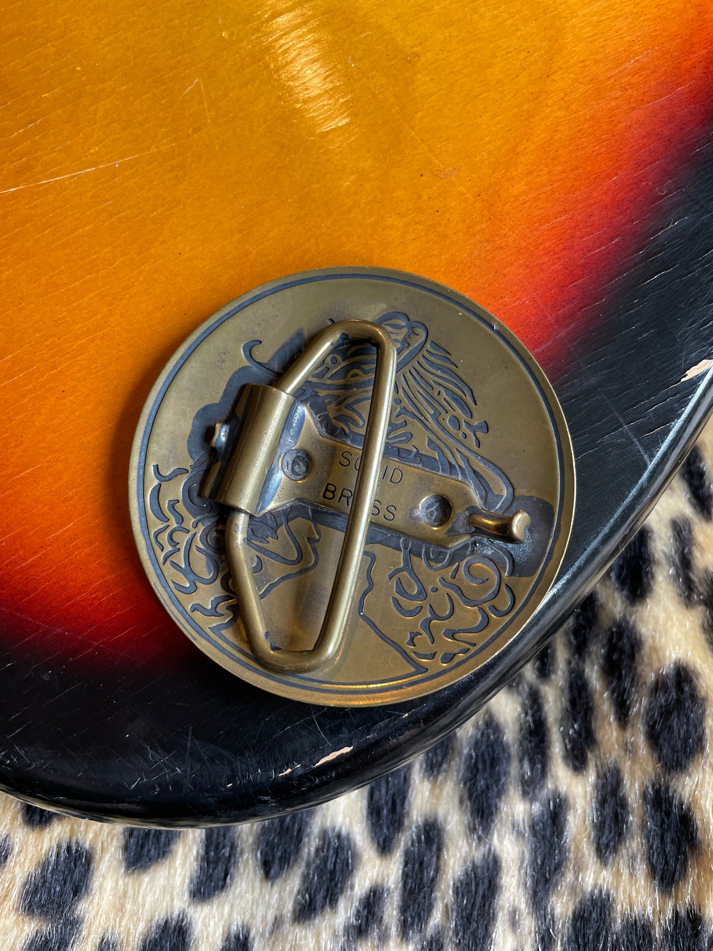 VINTAGE MEDUSA BRASS BUCKLE