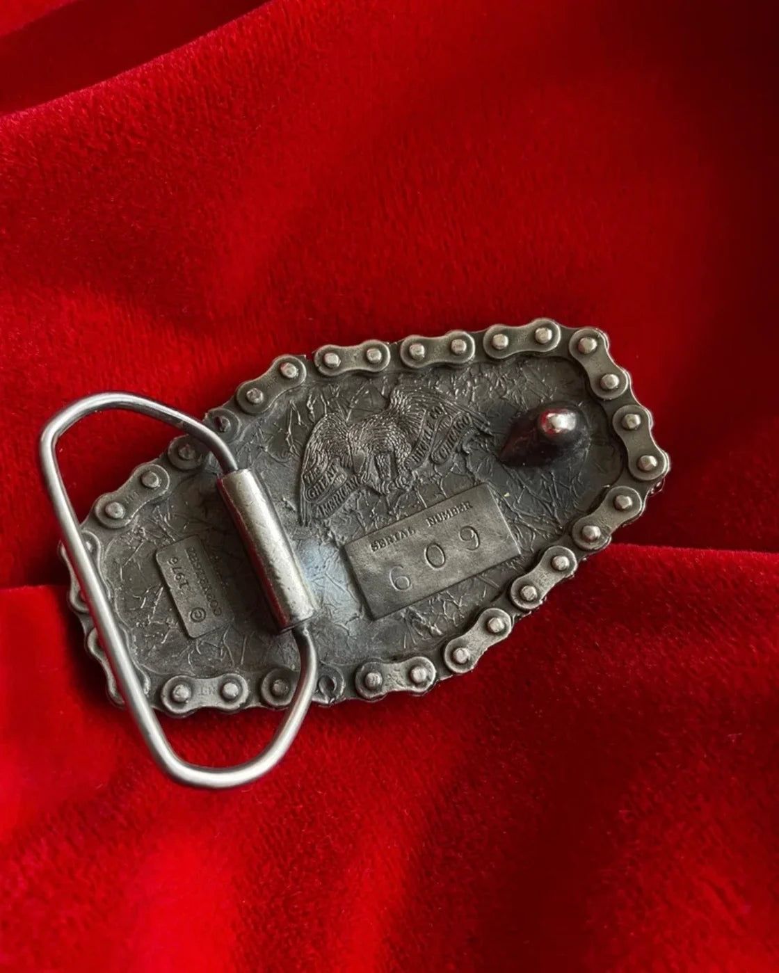 VINTAGE 1976 GOLD WING BELT BUCKLE