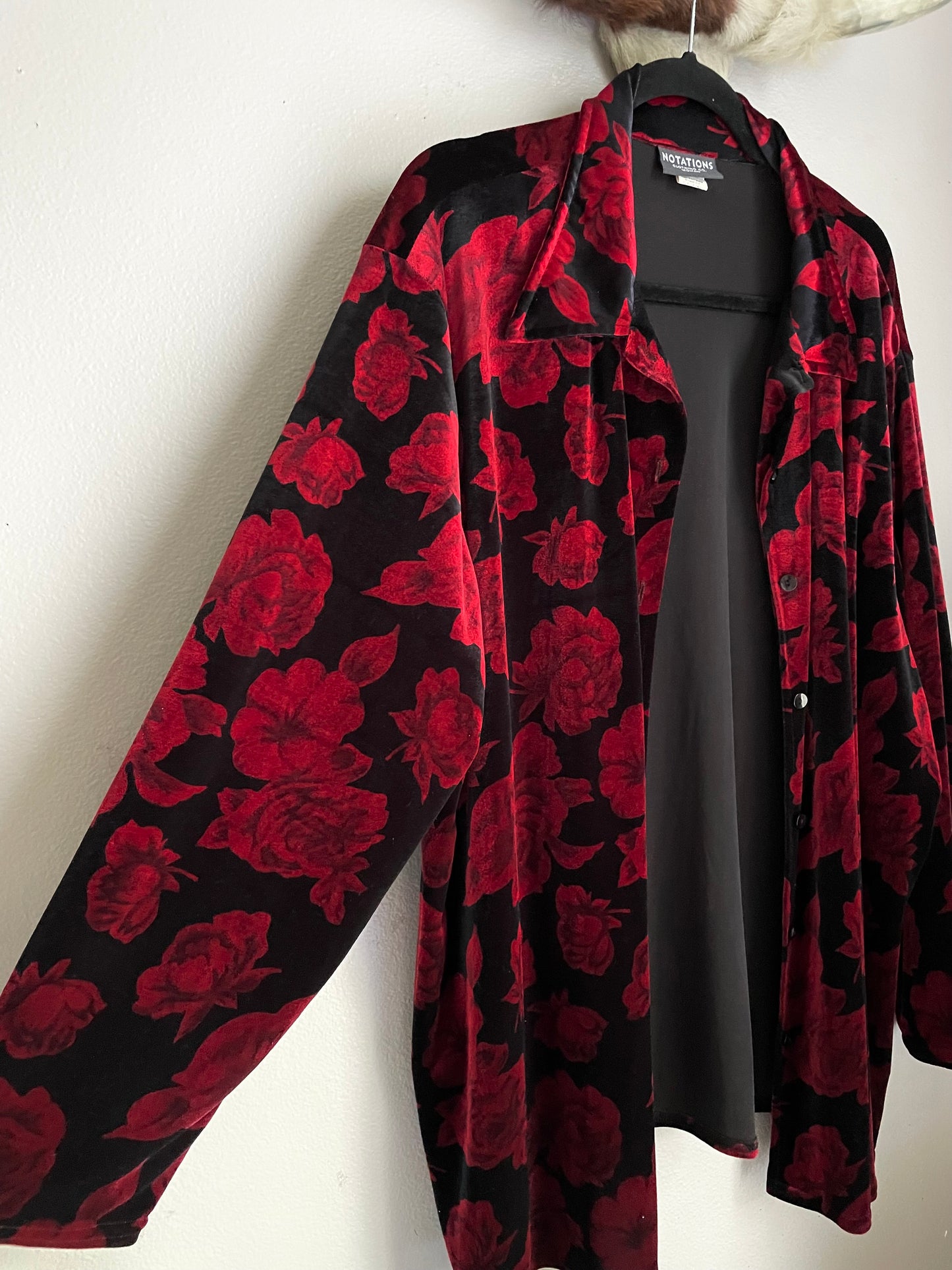 VINTAGE VELOUR ROSE SHACKET