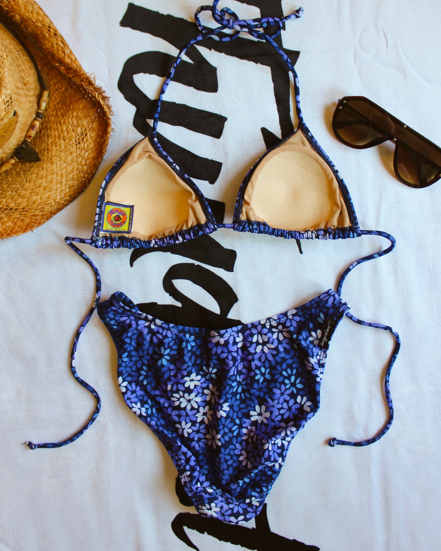 VINTAGE 90S PURPLE FLORAL BIKINI