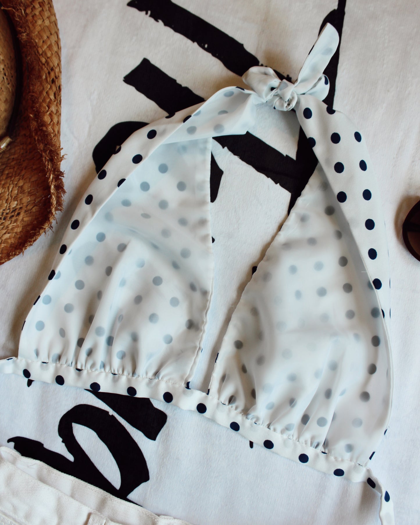 VINTAGE POLKA DOT HALTER