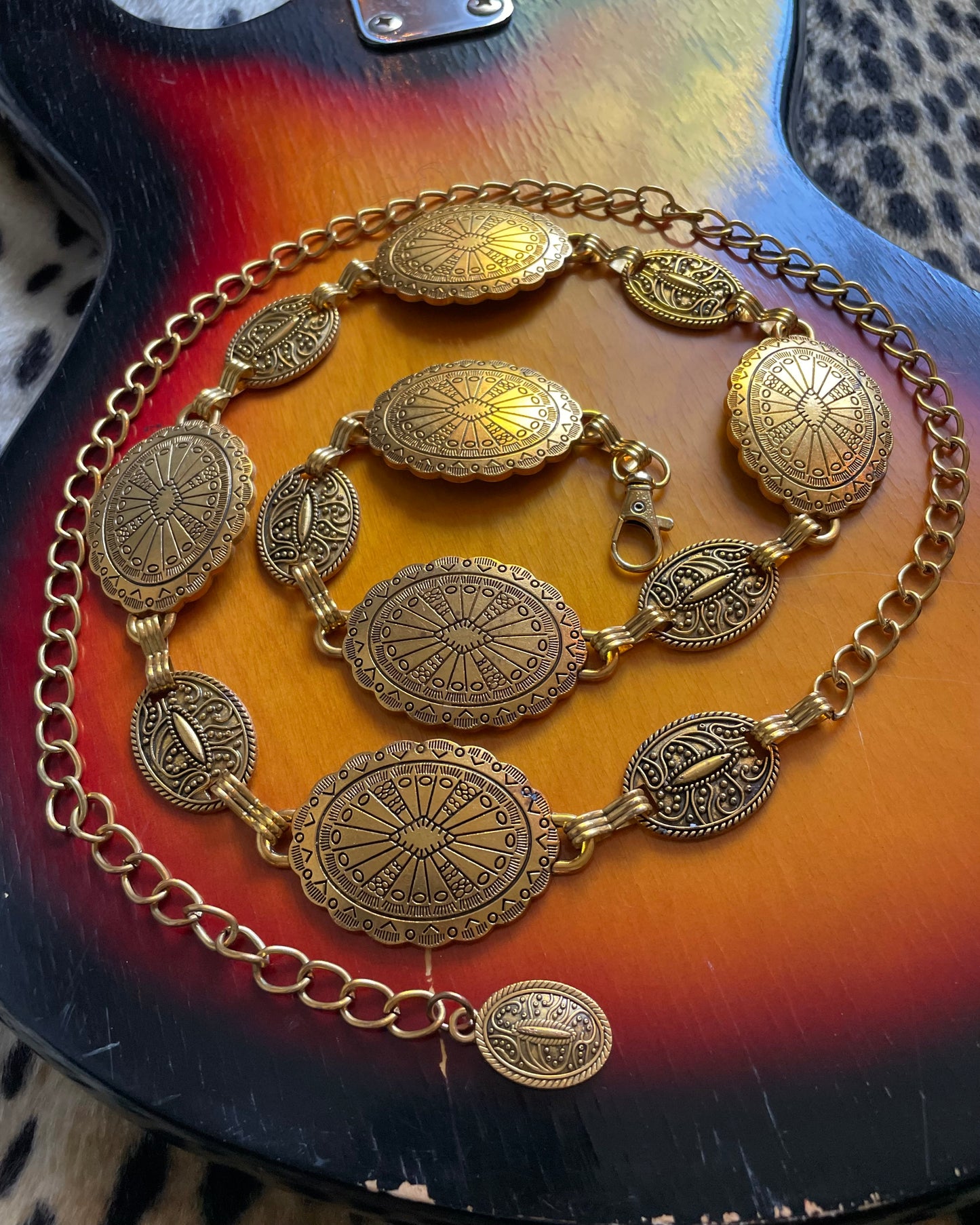 GOLD CONCHO BELT