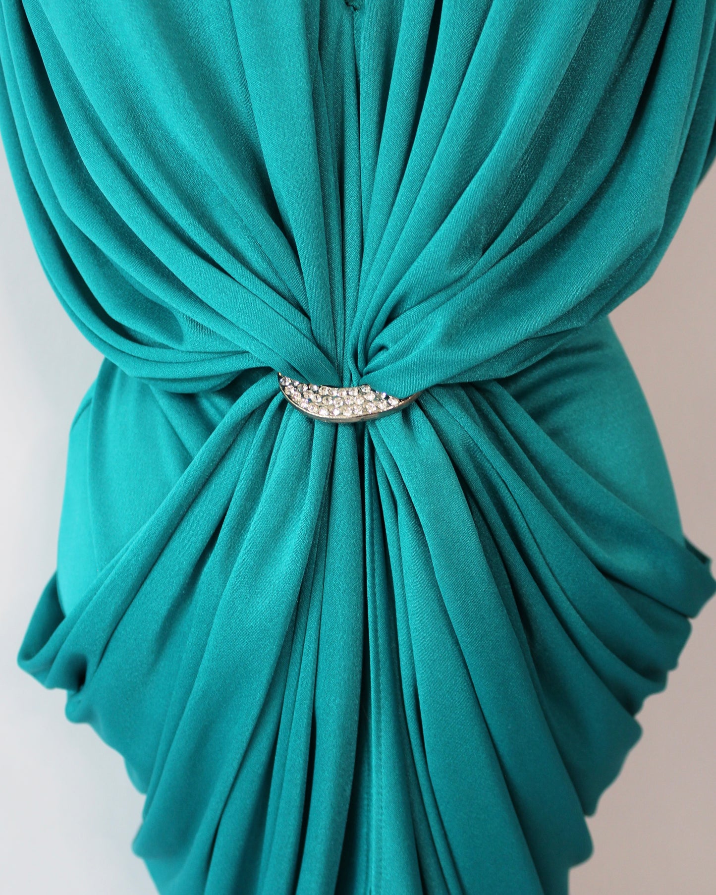 VTG 80s TEAL DRESS