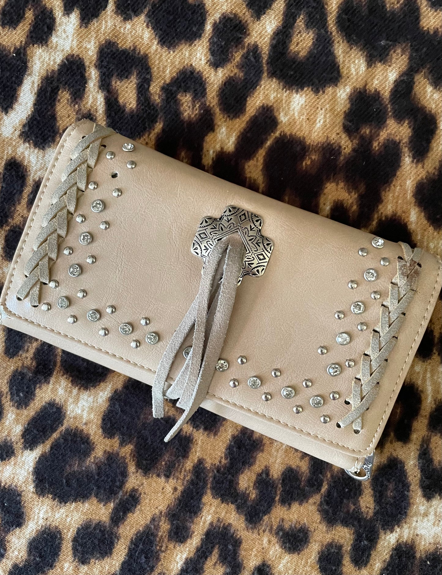WESTERN RHINESTONE FRINGE WALLET