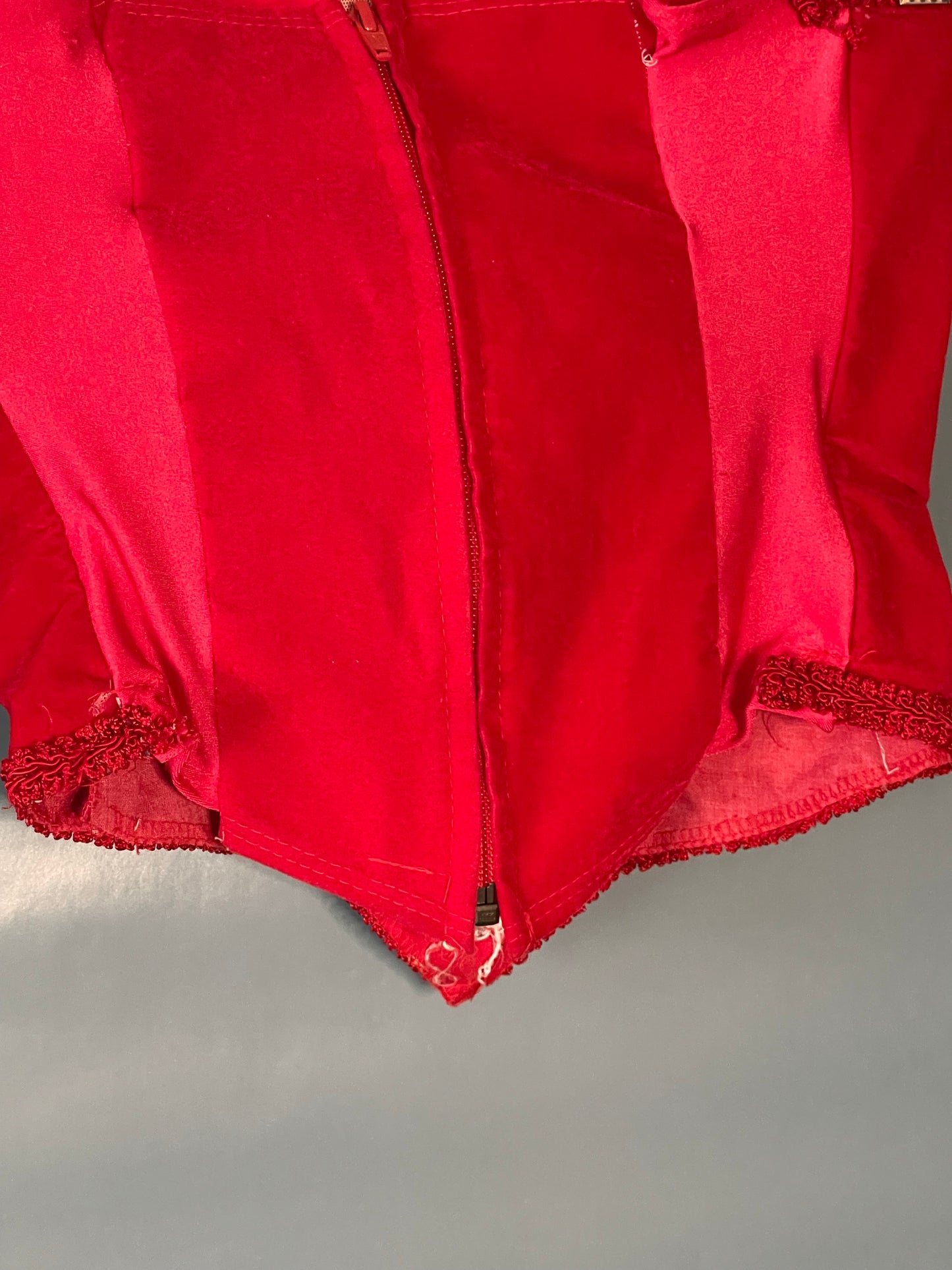 RED RHINESTONE BUSTIER