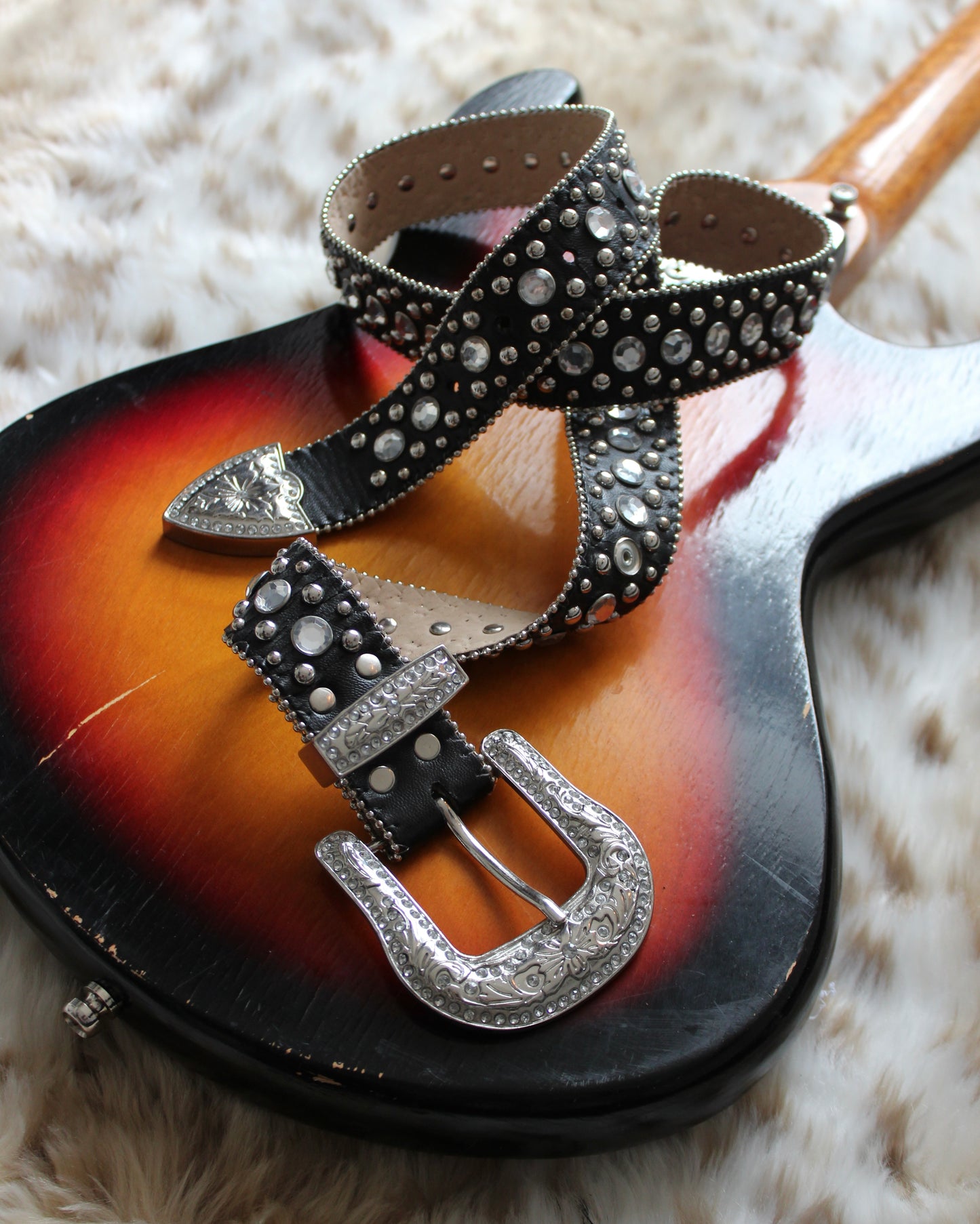 STUDDED RHINESTONE BELT