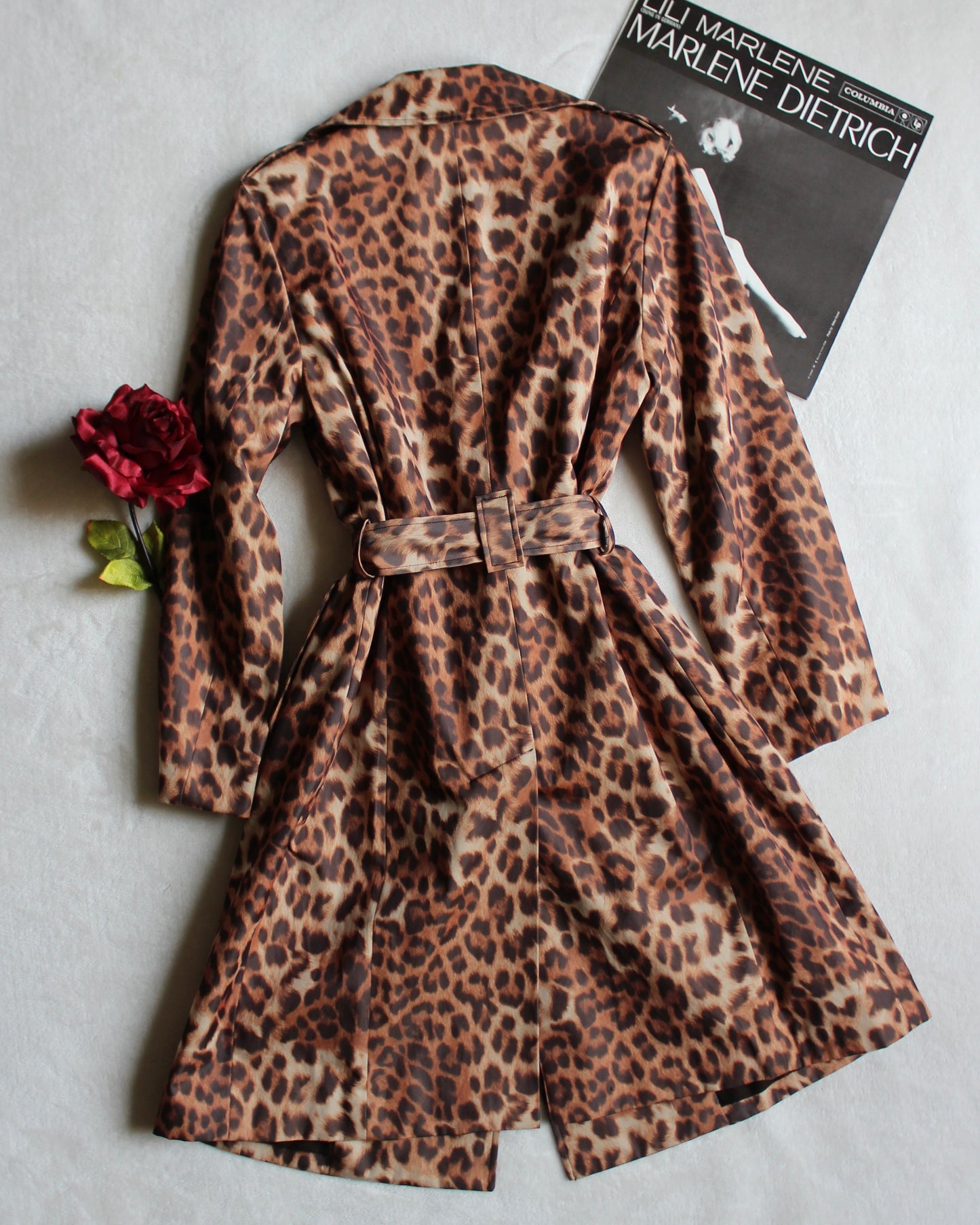 BARDOT LEOPARD PRINT TRENCH COAT