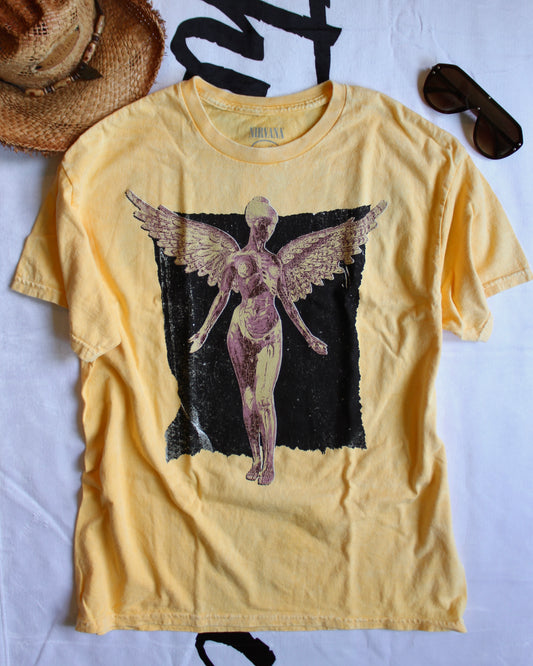 YELLOW NIRVANA IN UTERO TEE