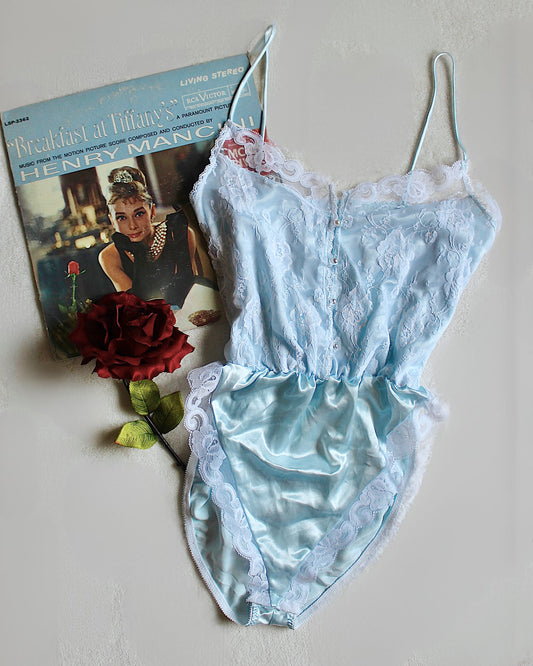VINTAGE BABY BLUE BODYSUIT