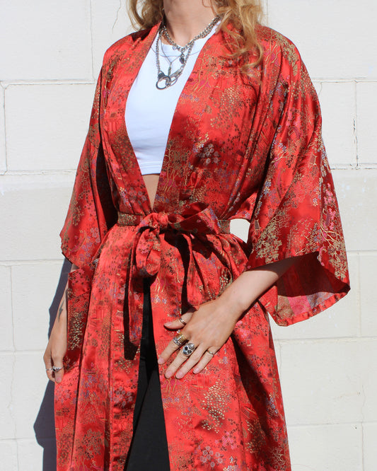 VINTAGE “DOUBLE PEACH” KIMONO