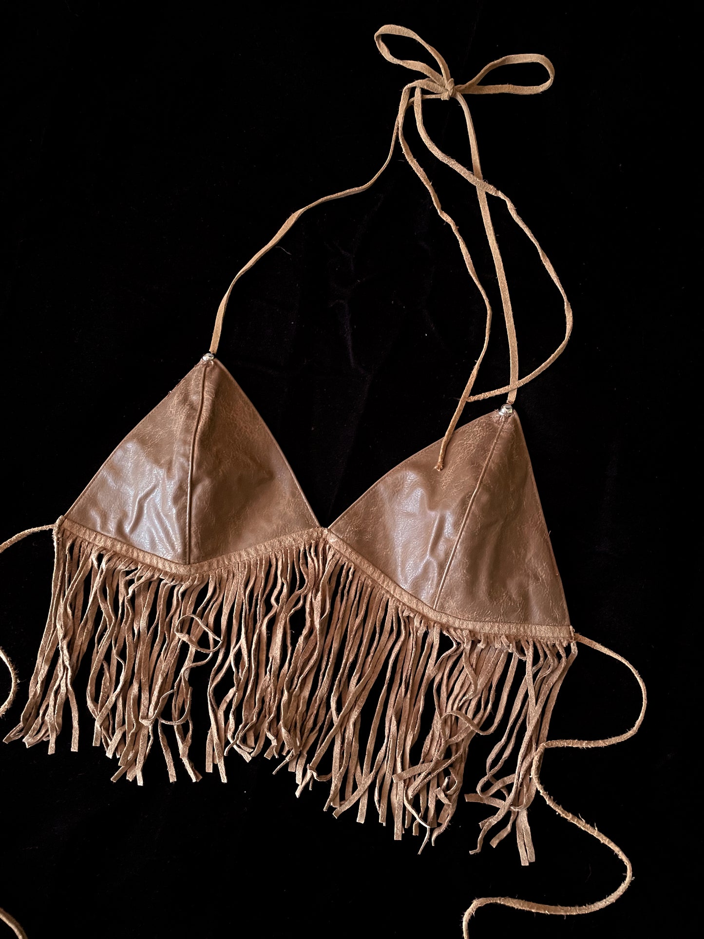 VINTAGE FRINGE TRIANGLE TOP