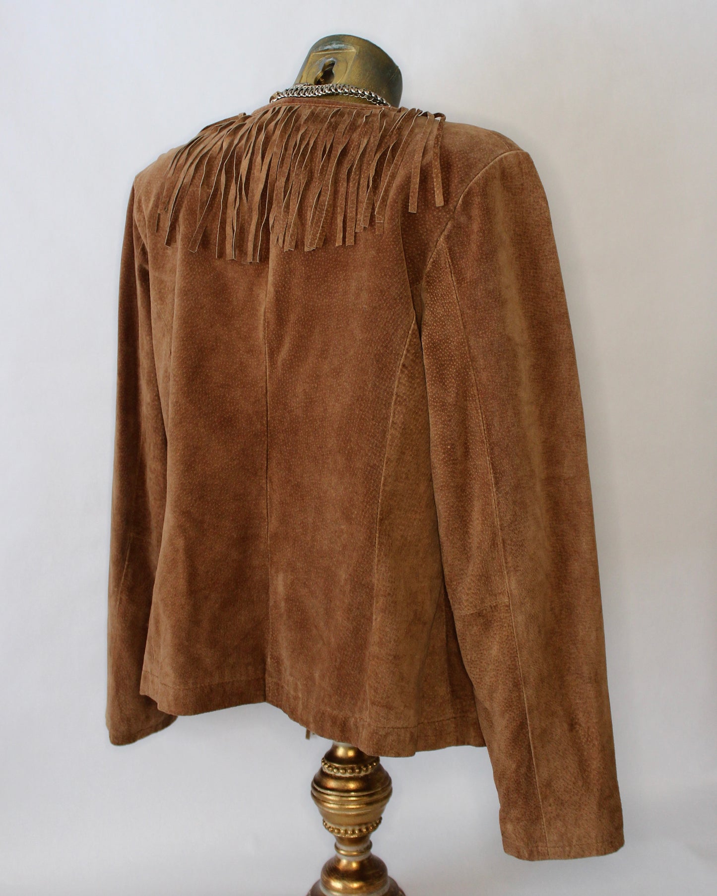 VINTAGE LEATHER FRINGE JACKET