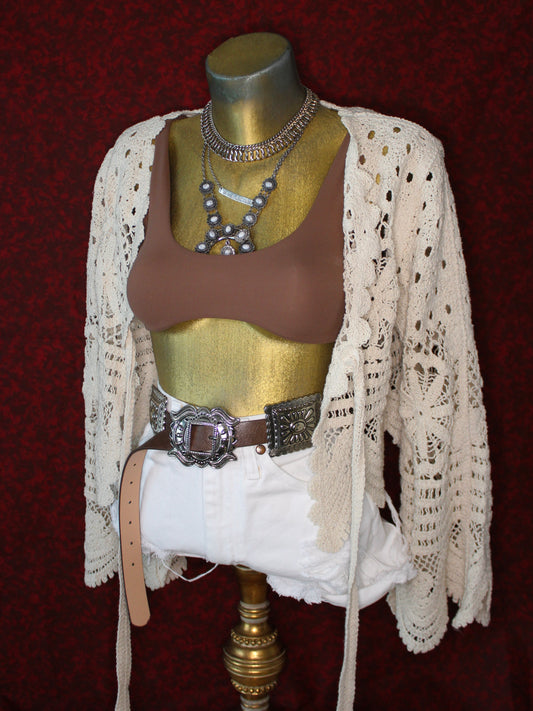 CROCHETED FRONT TIE TOP