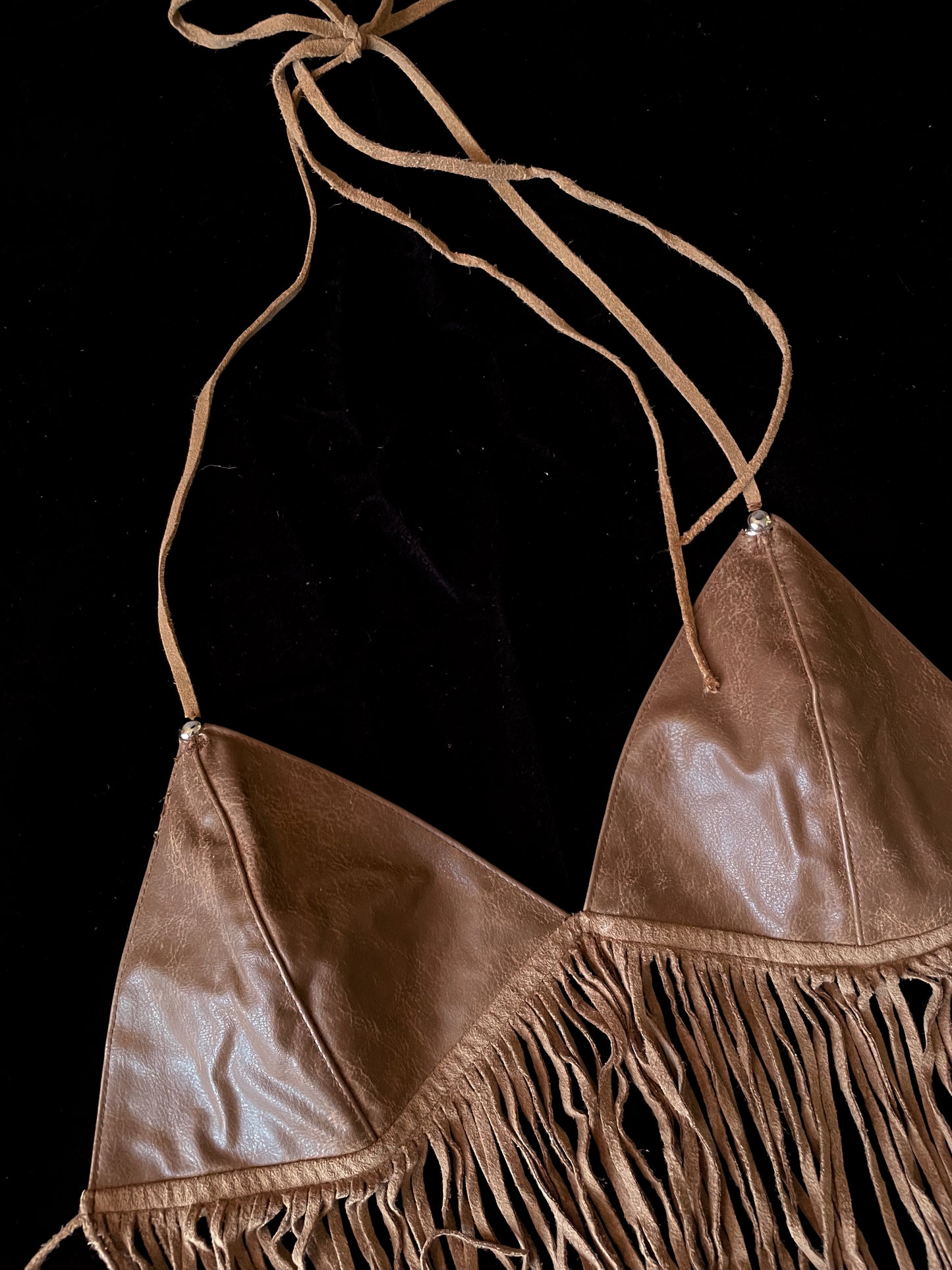 VINTAGE FRINGE TRIANGLE TOP