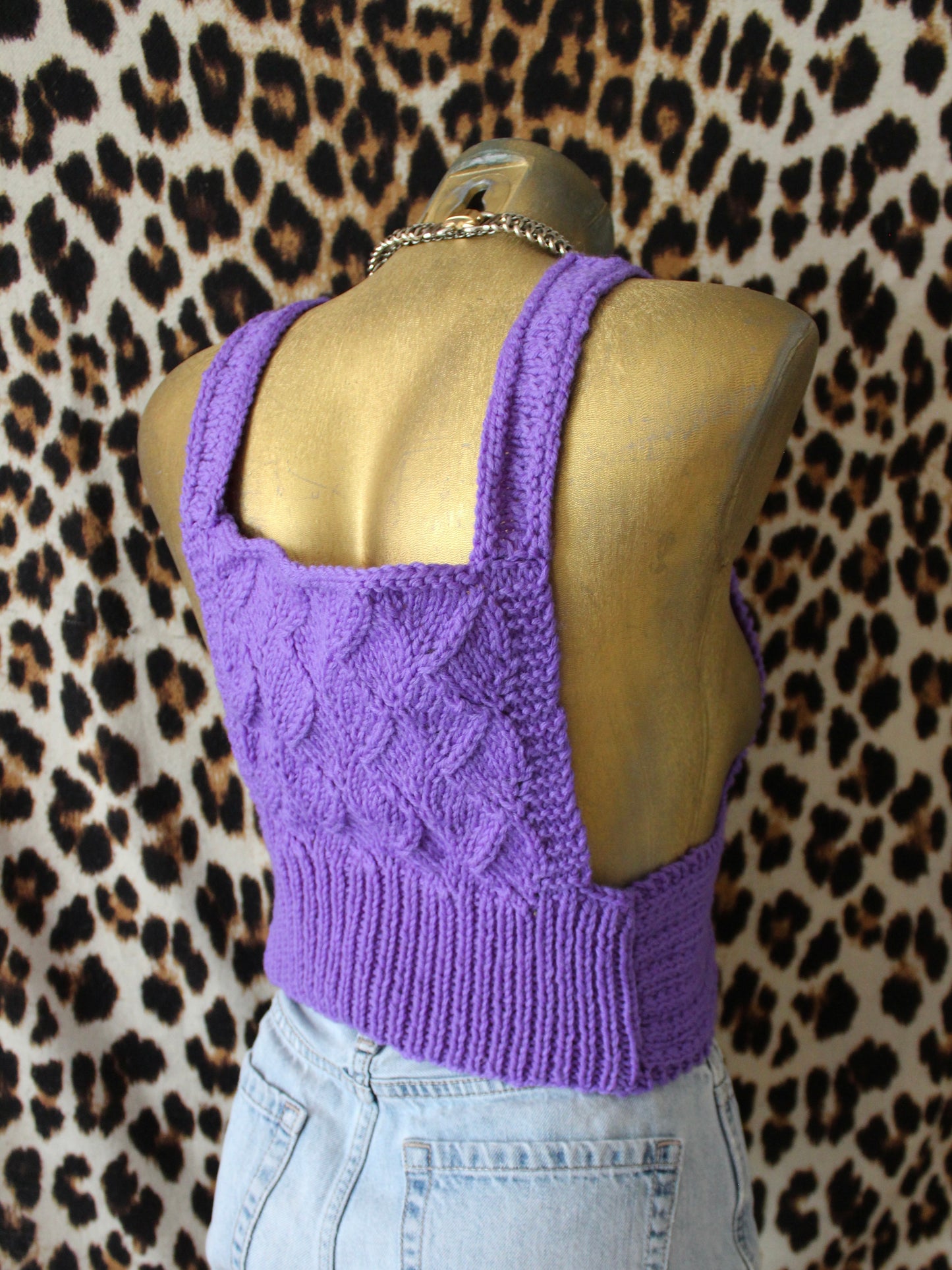 VINTAGE 70s HANDMADE PURPLE TANK